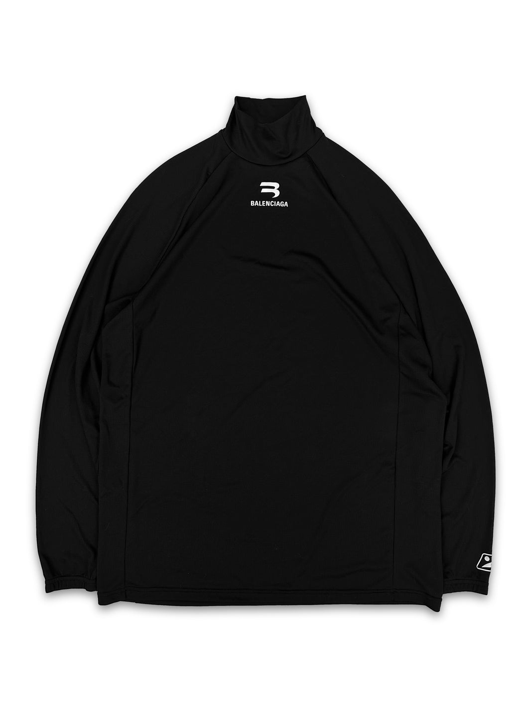 AW21 Balenciaga ‘Sporty B’ Logo Activewear Lightweight Turtleneck