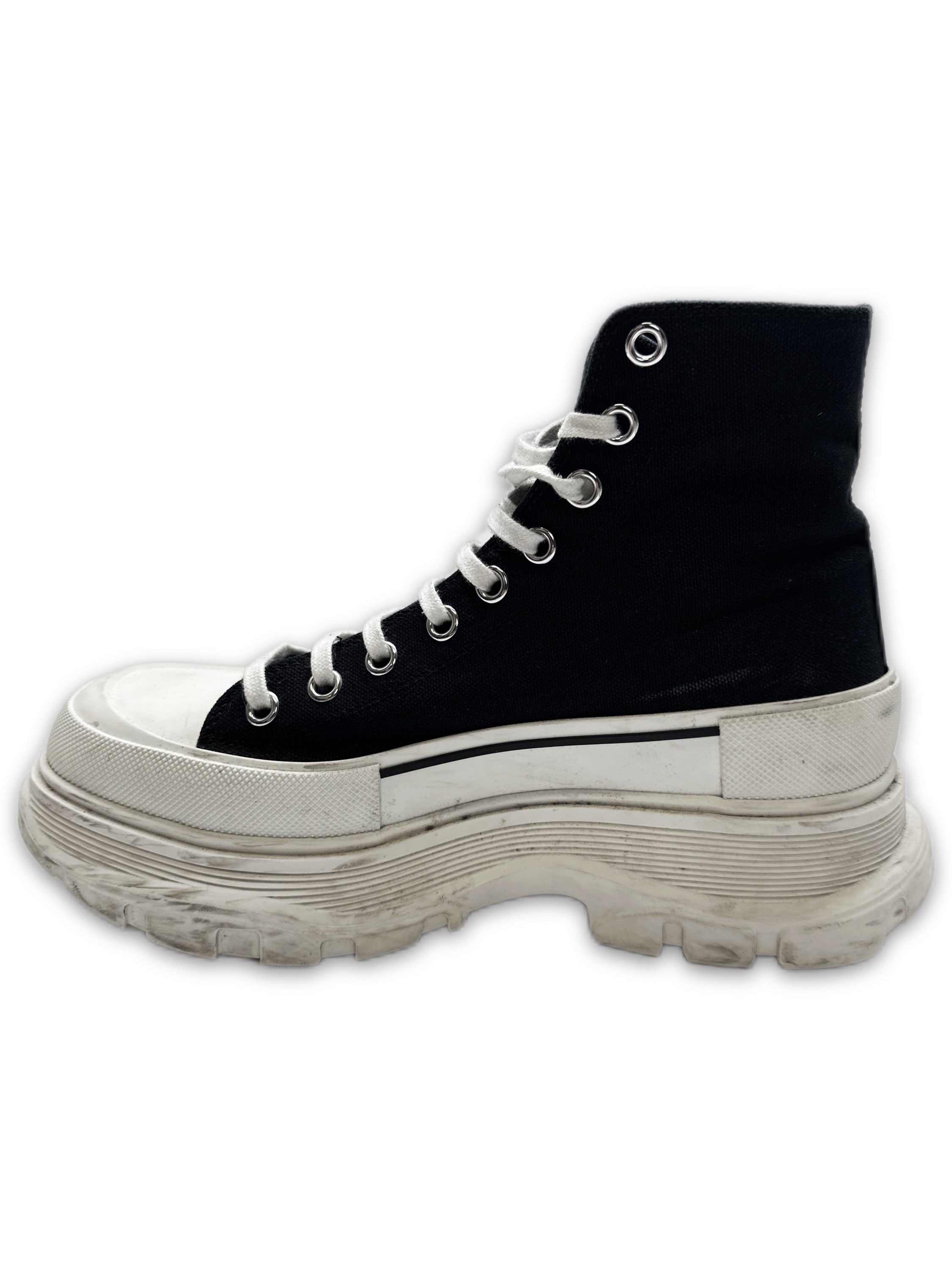 Alexander McQueen Platform Hi-top Black Sneakers