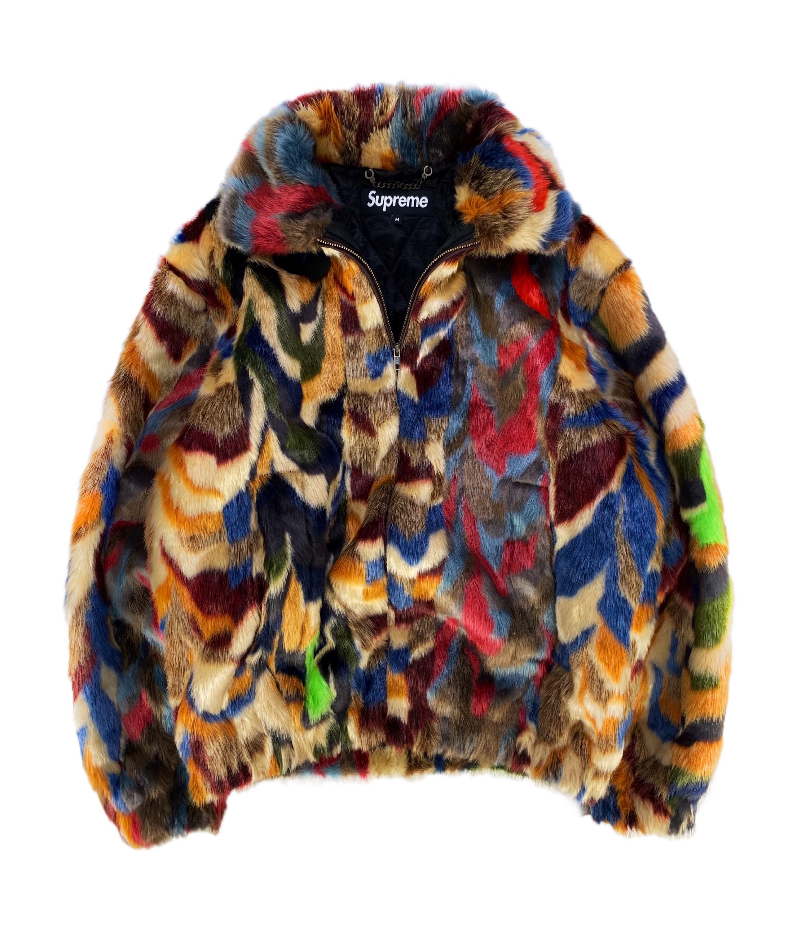 FW22 Supreme ‘3M’ Faux Fur Multicoloured Thinsulate Bomber Jacket