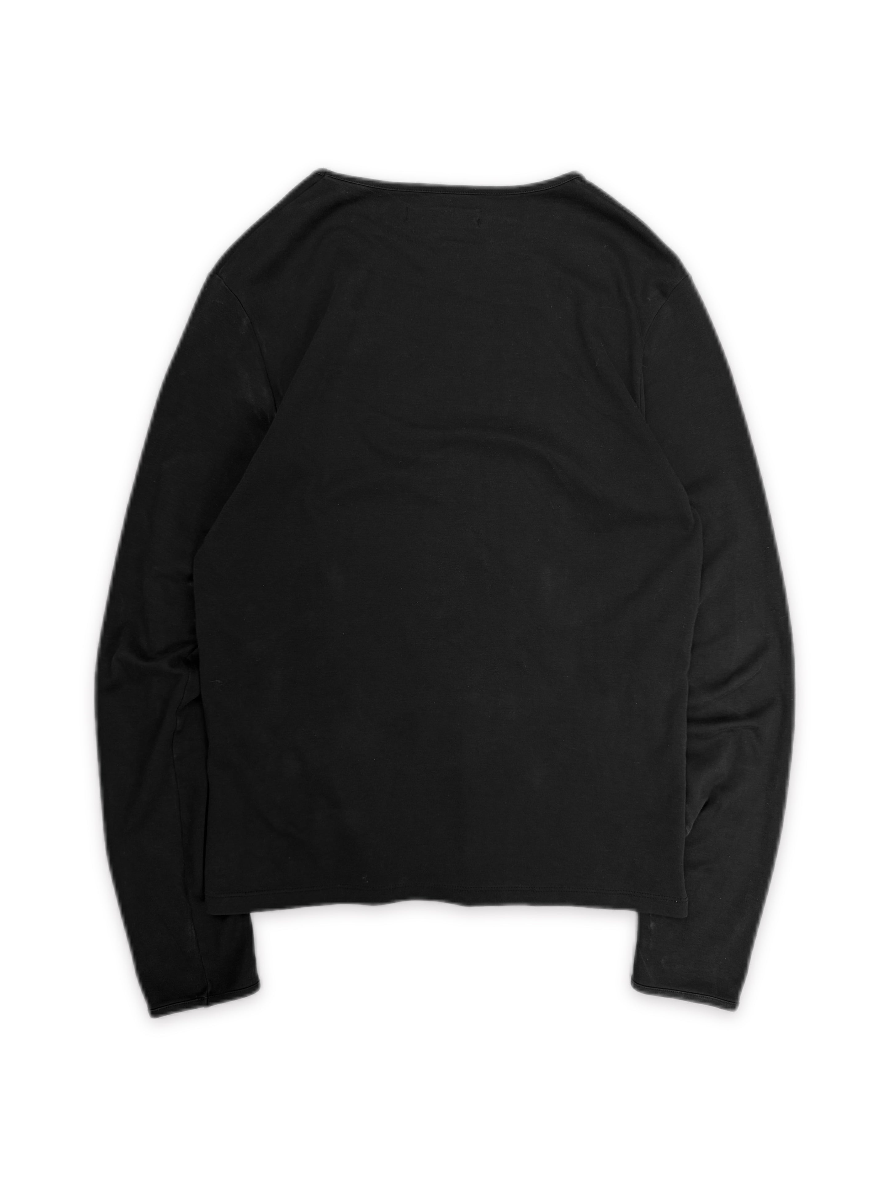 AW03 Raf Simons ‘Closer’ Chest Graphic Black Long Sleeve
