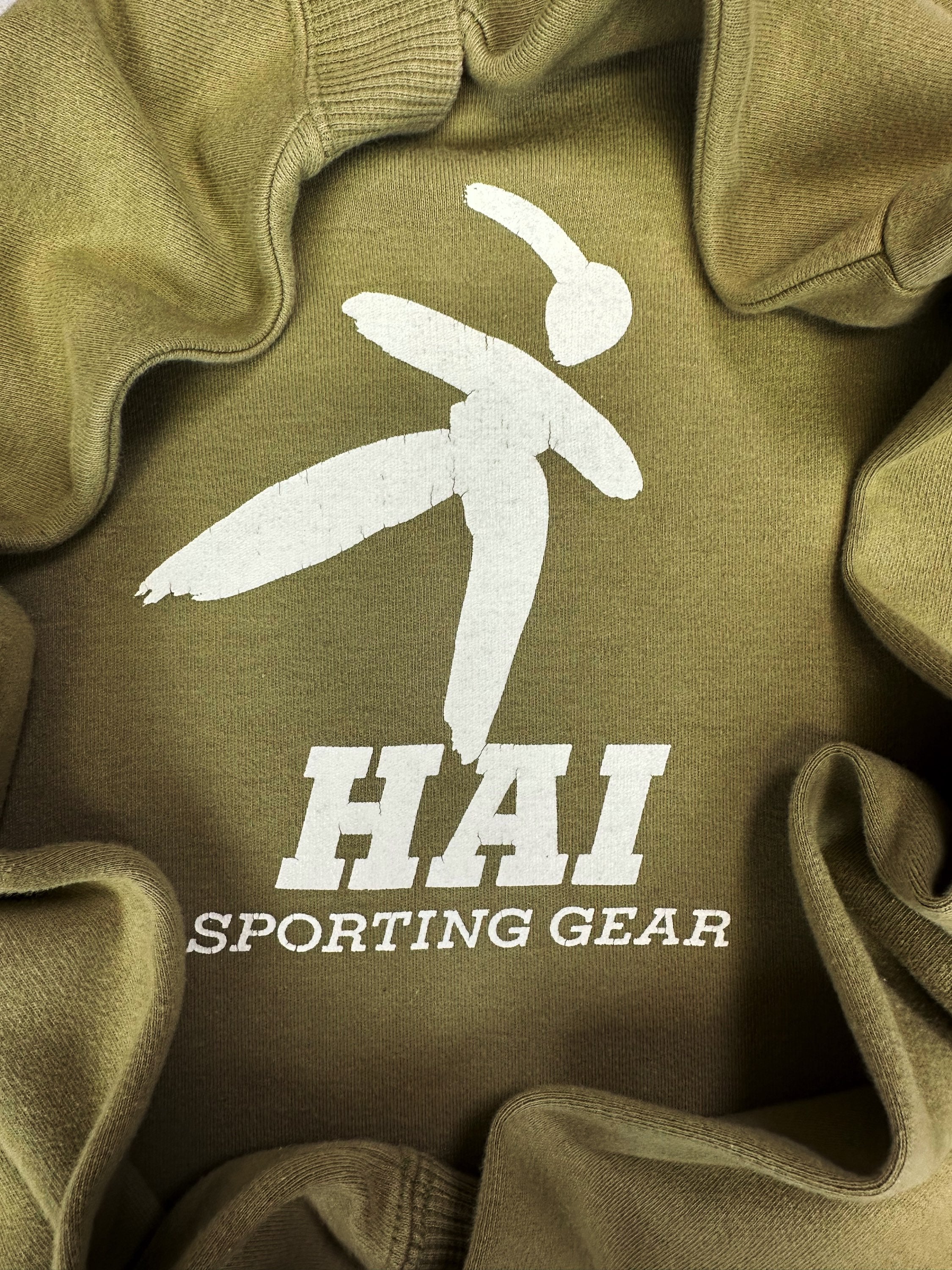 90s Hai Sporting Gear Olive Green Heavy Weight Graphic Crewneck