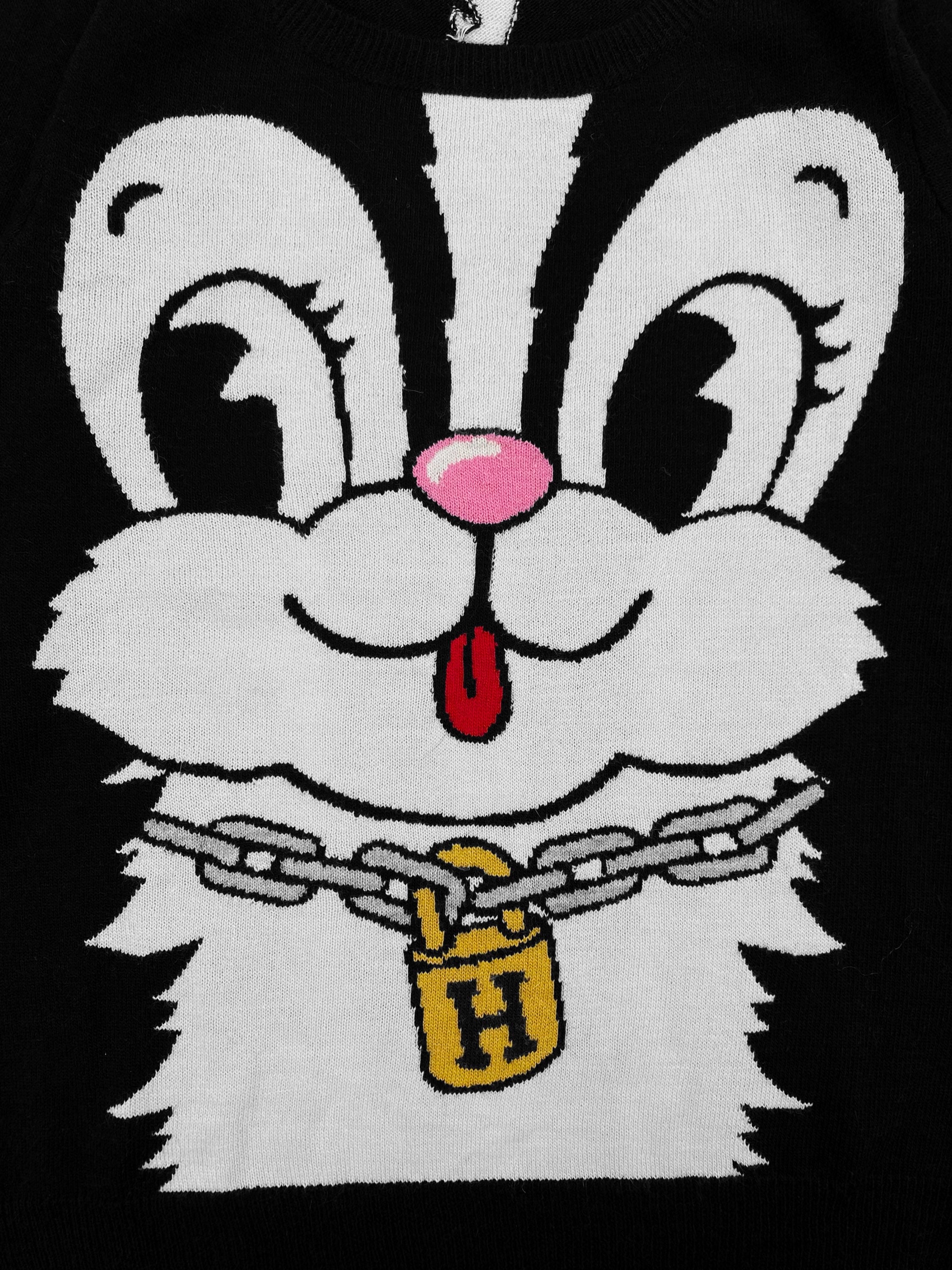 Hysteric Glmour ‘Skunk’ Graphic Knitted Sweater