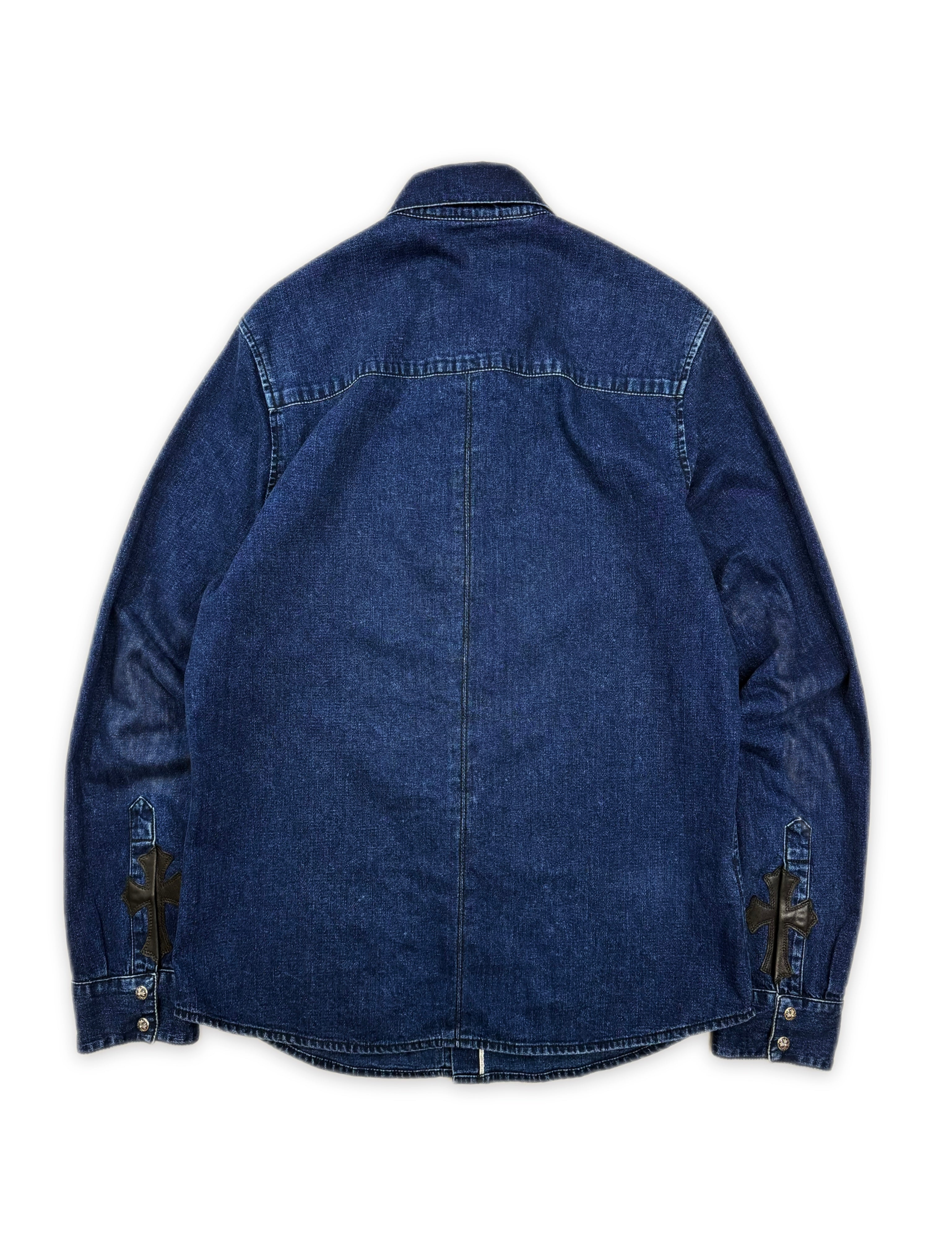 Chrome Hearts Loose Ends Cross Patch Selvedge Denim Shirt