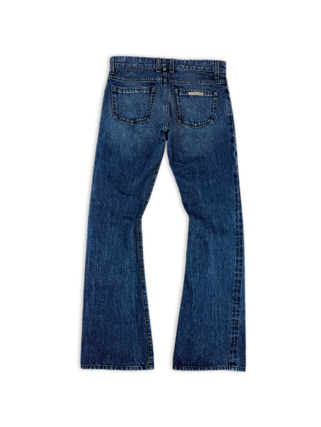 Chrome Hearts Flared Leg Blue Wash .925 Silver Denim Jeans