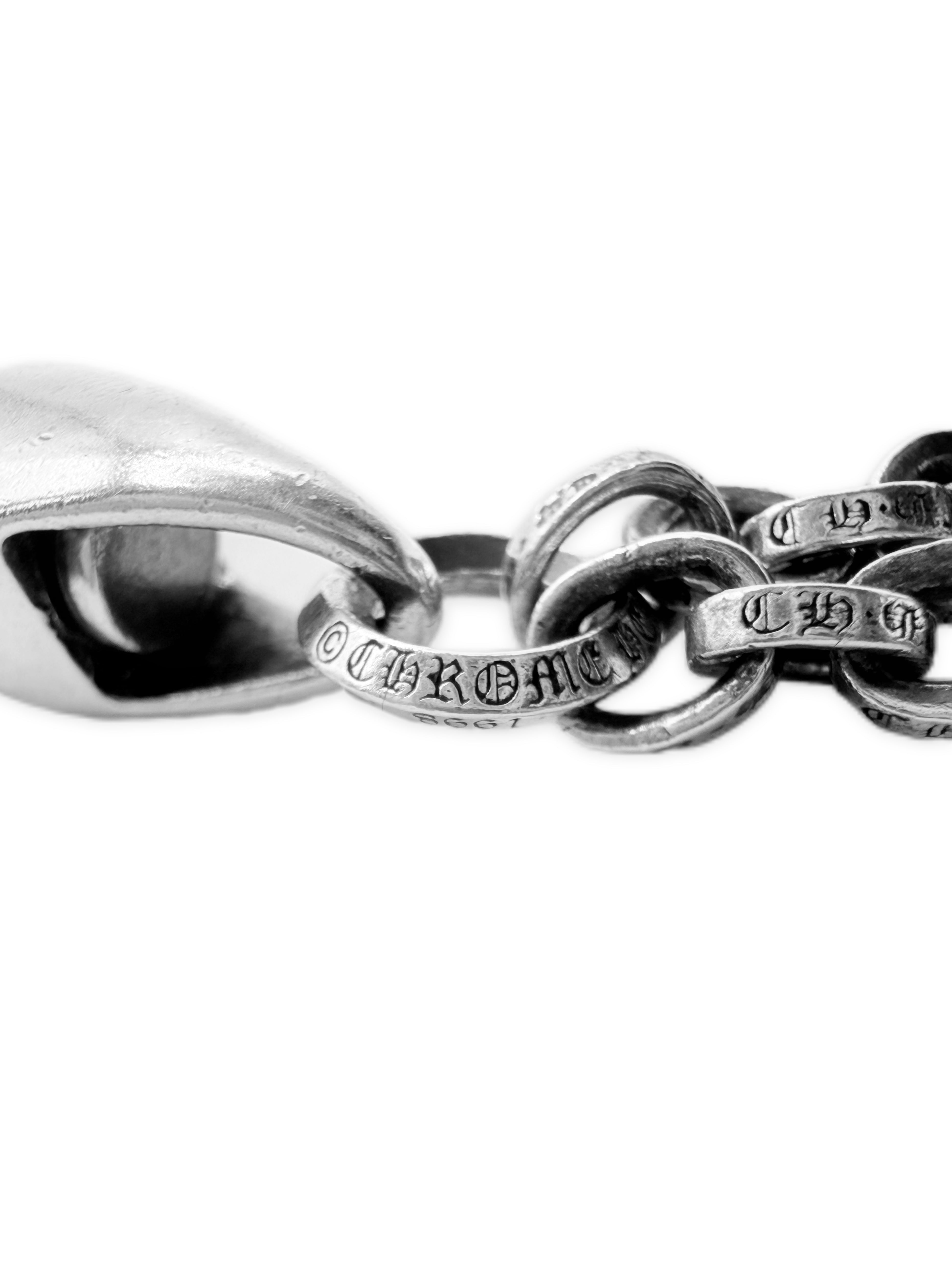Chrome Hearts Dice Lobster Clasp .925 Silver Paper Chain Keychain