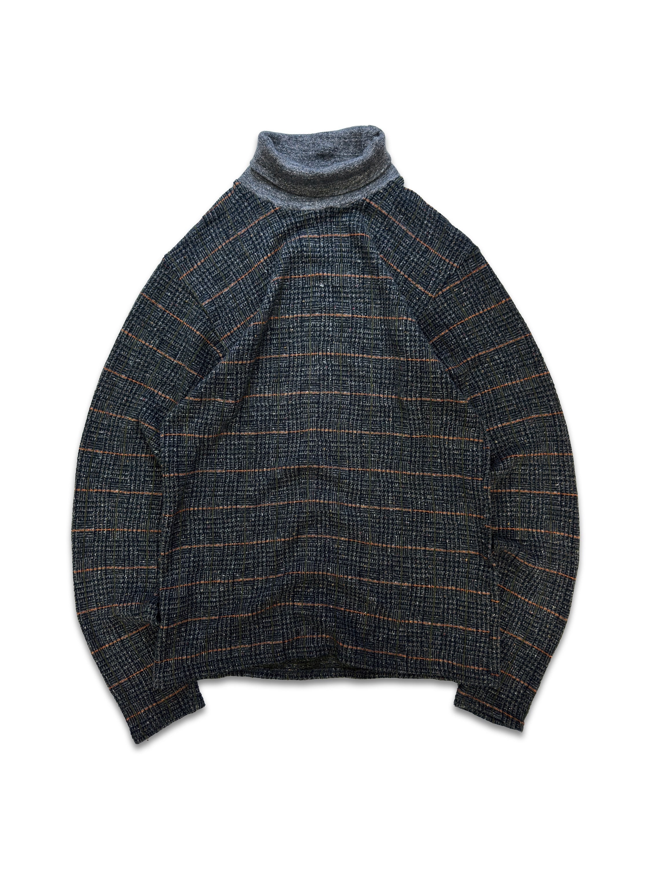 Kapital ‘Elbow Patch’ Leather Knitted Turtleneck Sweater