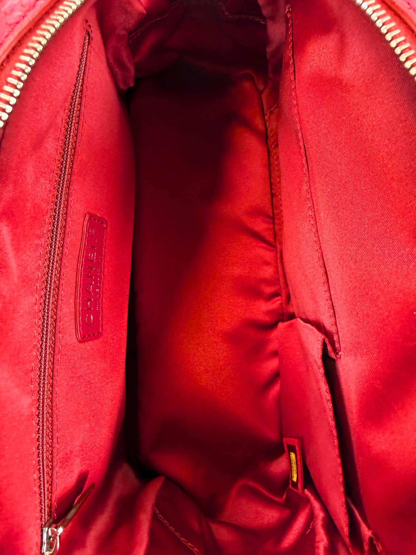 Chanel Fuchsia Pink Python Leather Quilted Flap Paradoxal Camera Bag Purse