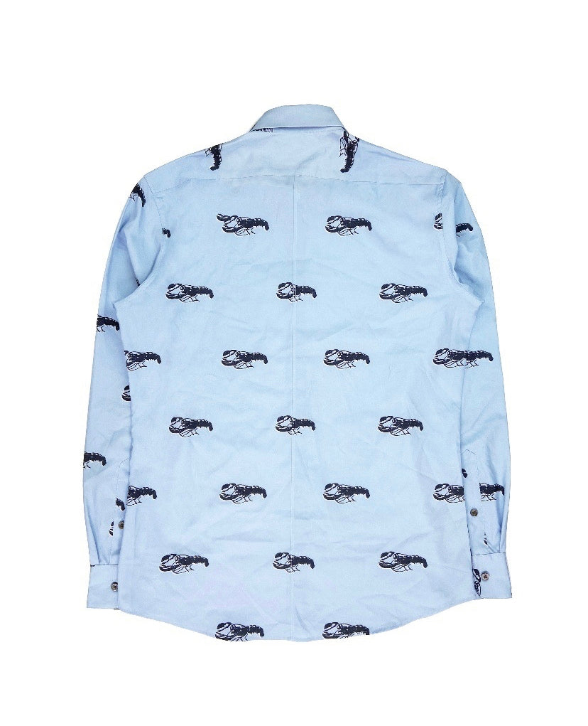 Dries Van Noten Lobster Graphic Longsleeve Collar Button Up