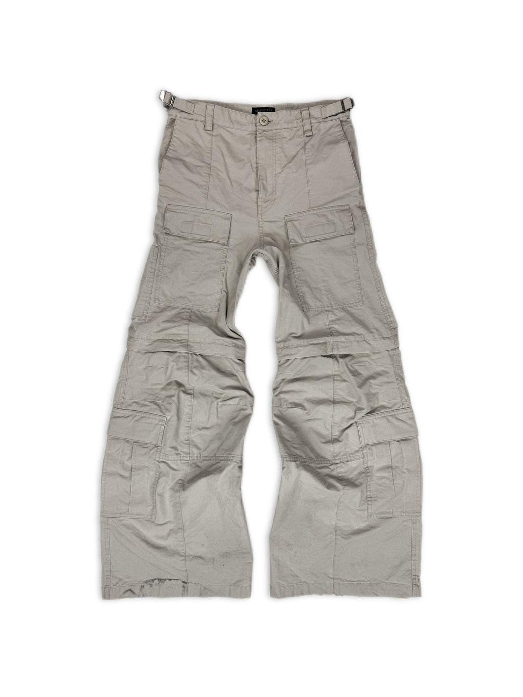 AW23 Balenciaga Flared Beige Multi Pocket Cargo Pants