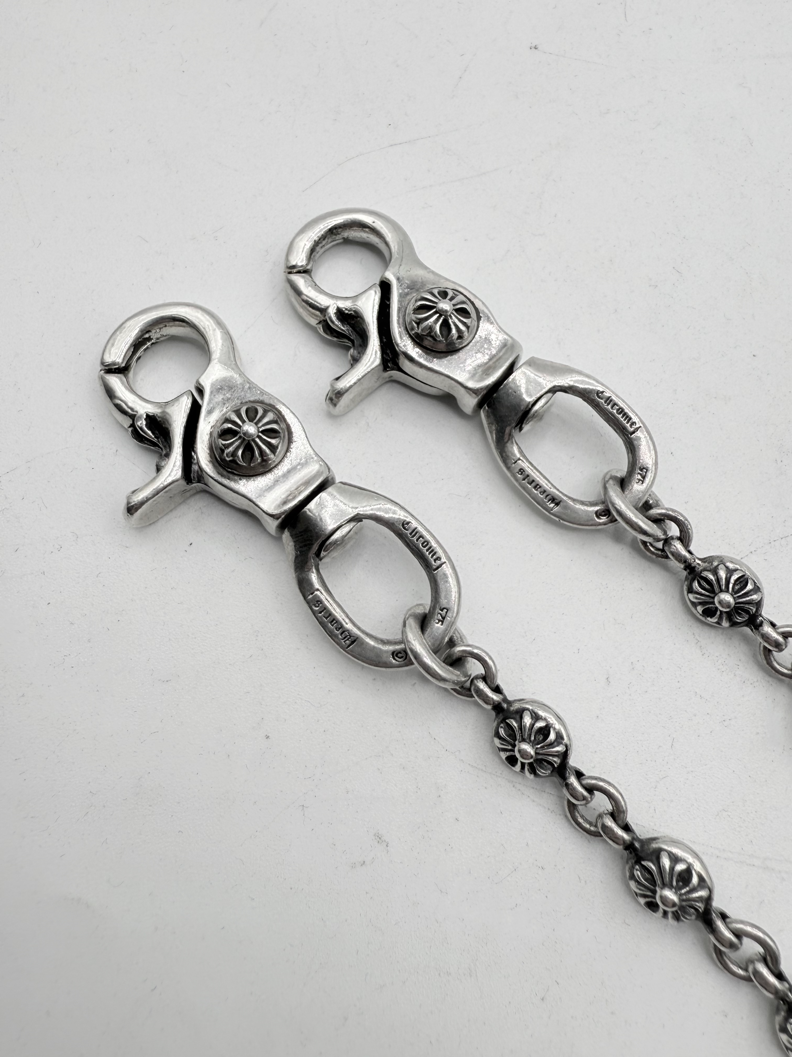 Chrome Hearts 28 in Dagger Pendant Cross Ball Wallet Chain