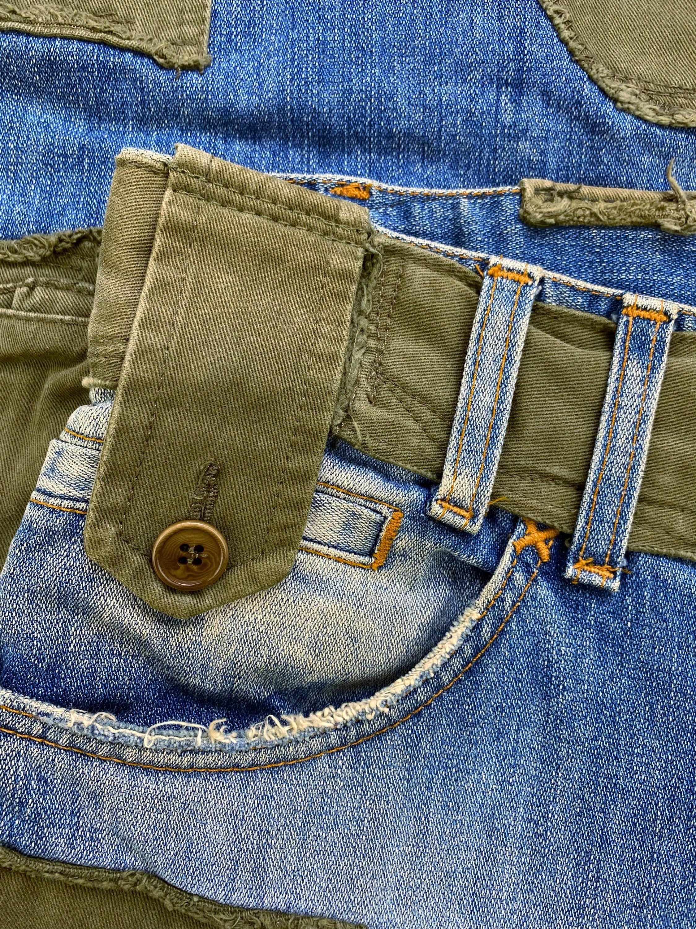AW05 Dolce & Gabbana Multi Pocket 3D Rebuild Cargo Denim