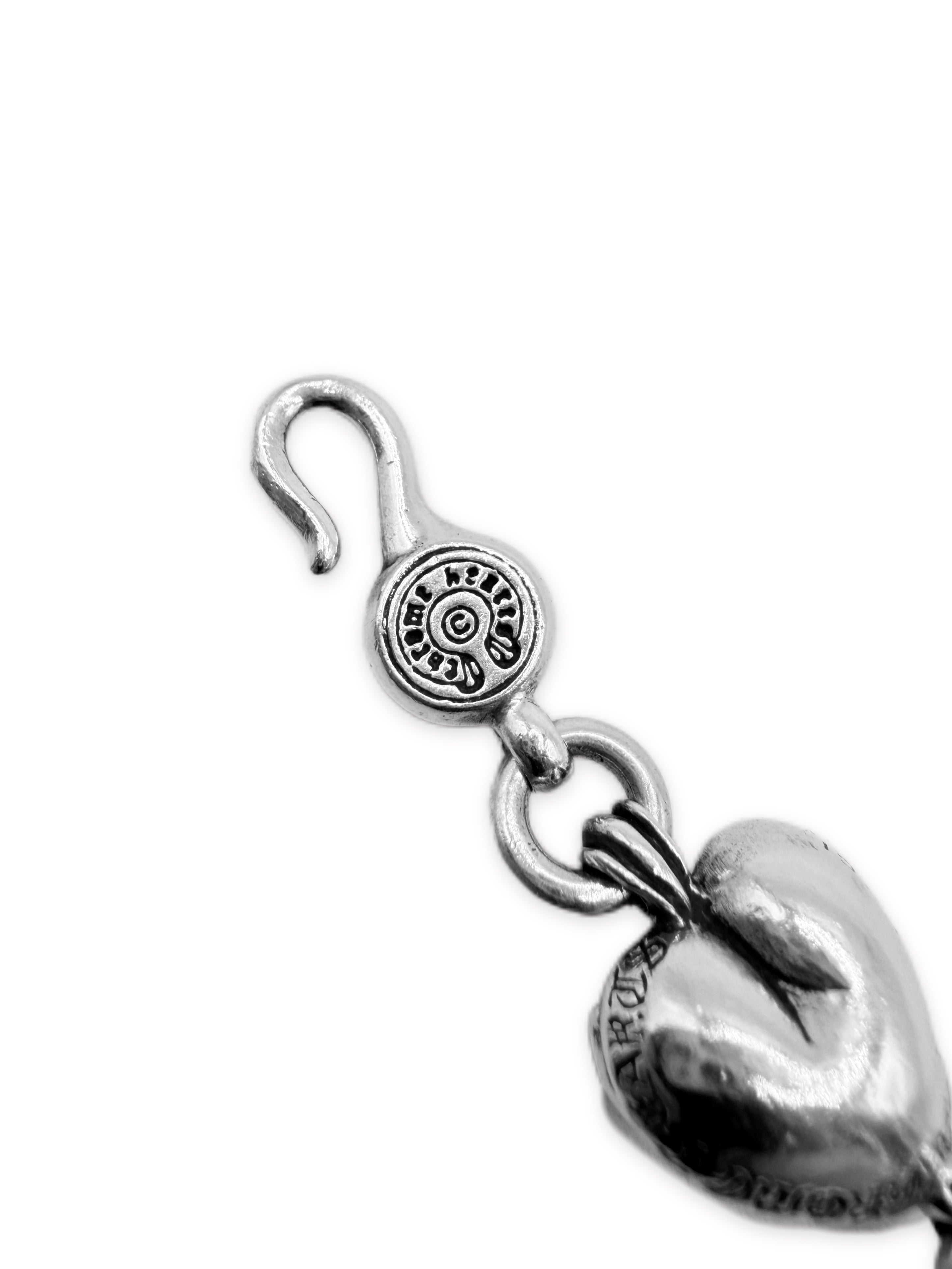 Chrome Hearts ‘Heart’ 8 Link .925 Silver Cut Out Bracelet