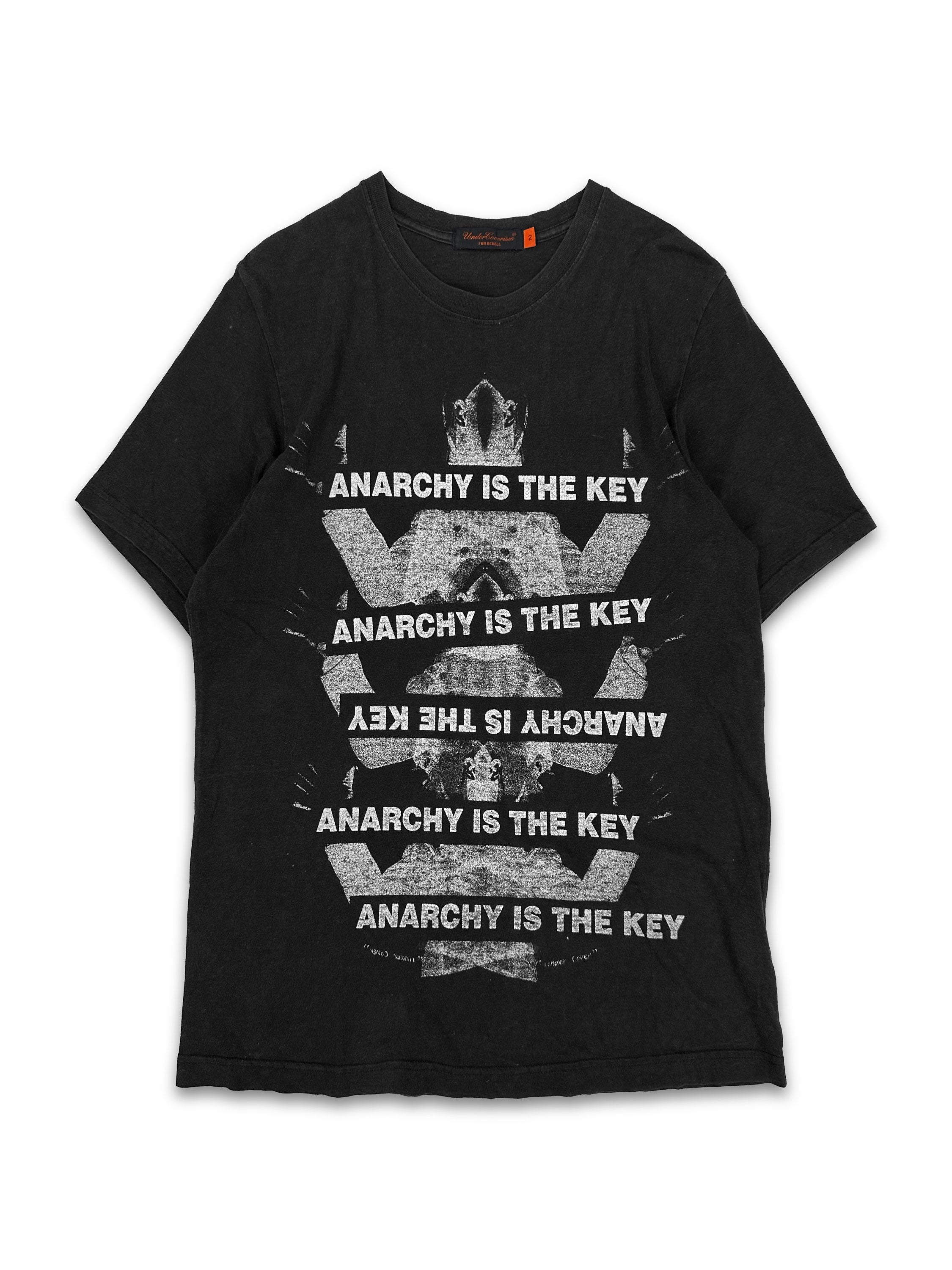 00s Undercover ‘Anarchy is Key’ Black Graphic T-Shirt
