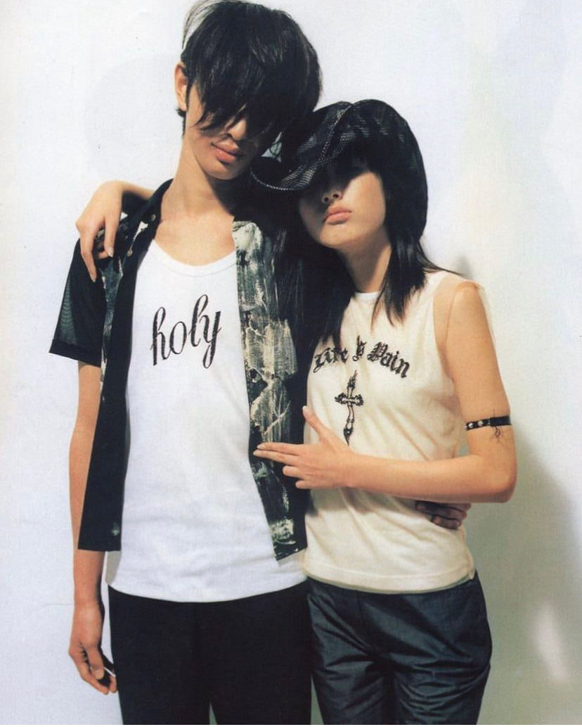 AW96 Alexander McQueen ‘Life is Pain’ Mesh Sheer Tank-Top