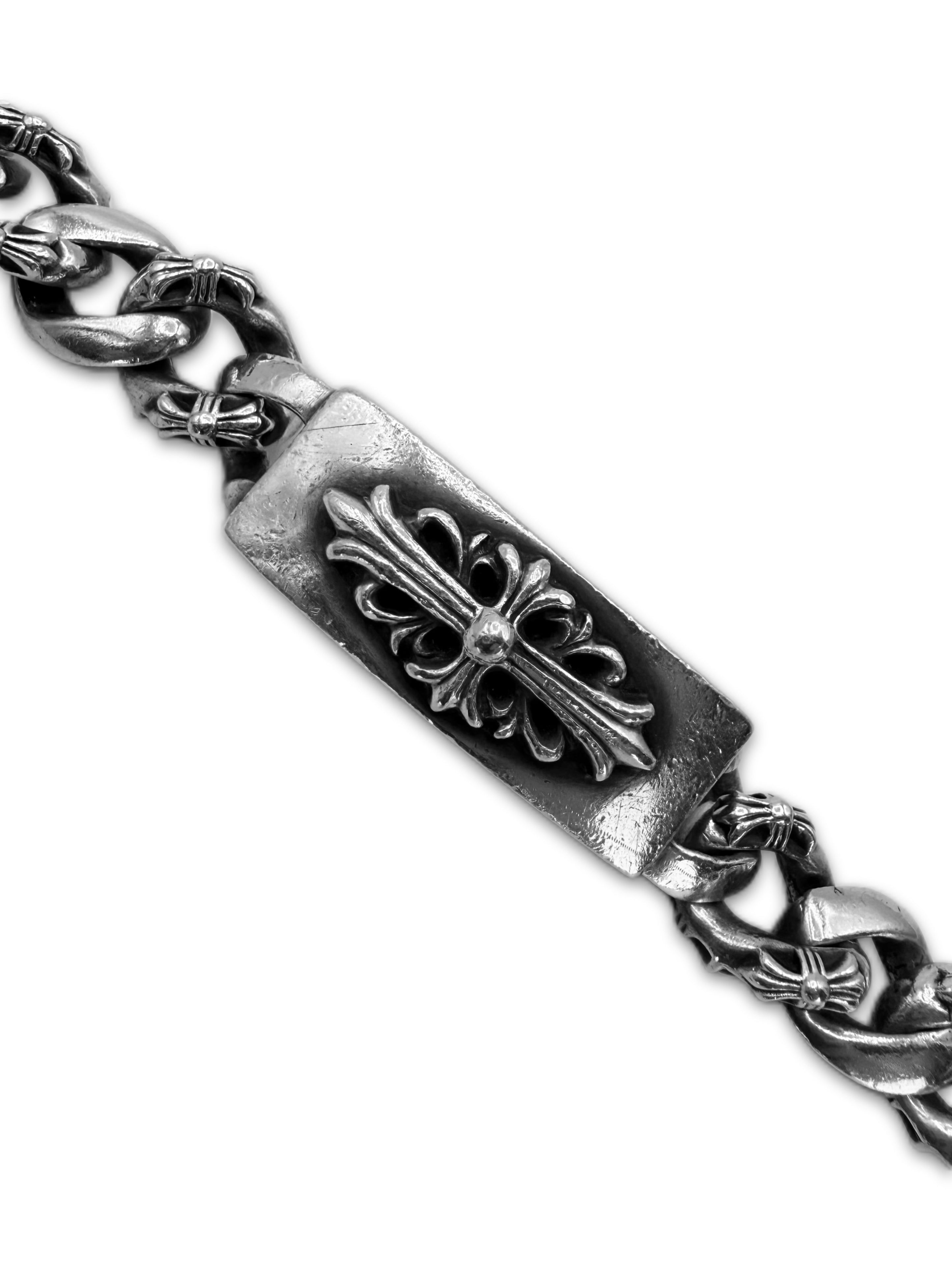 Chrome Hearts Extra Fancy Floral ID Lobster Clasp Bracelet