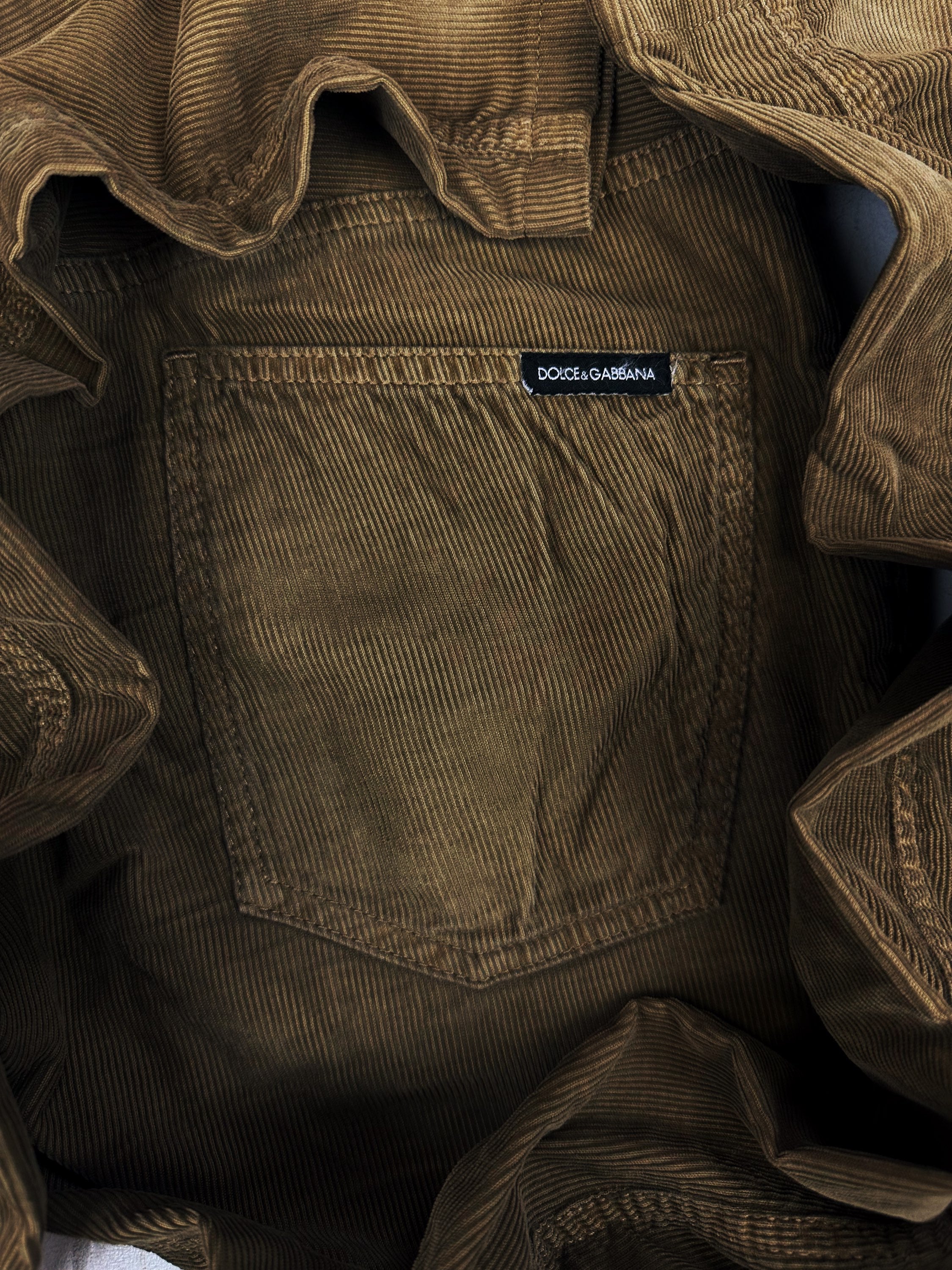 00s Dolce & Gabbana Wide Cut Corduroy Pants
