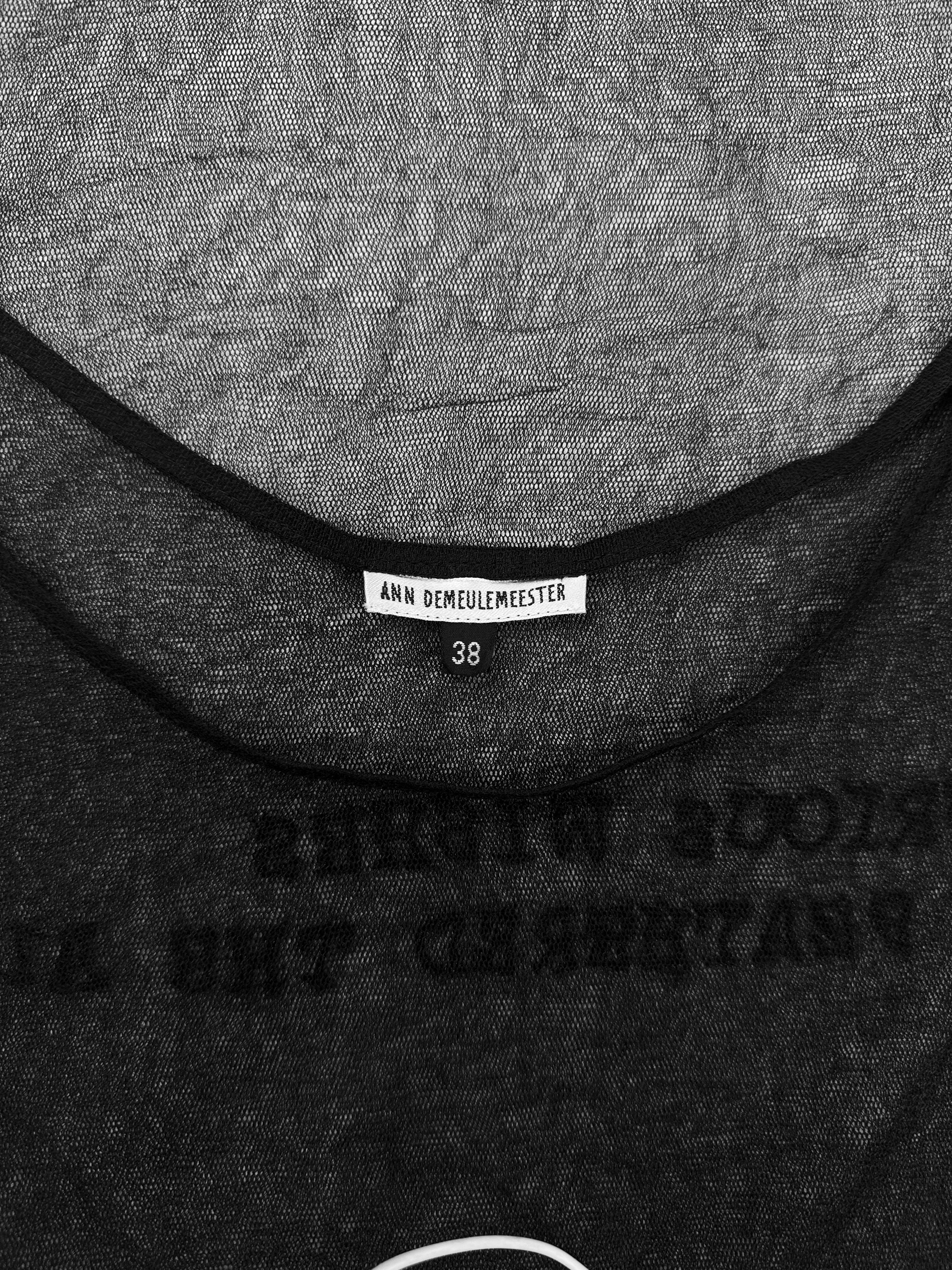 SS00 Ann Demeulemeester Patti Smith ‘Curious Wishes’ Beaded Sheer Tank Top
