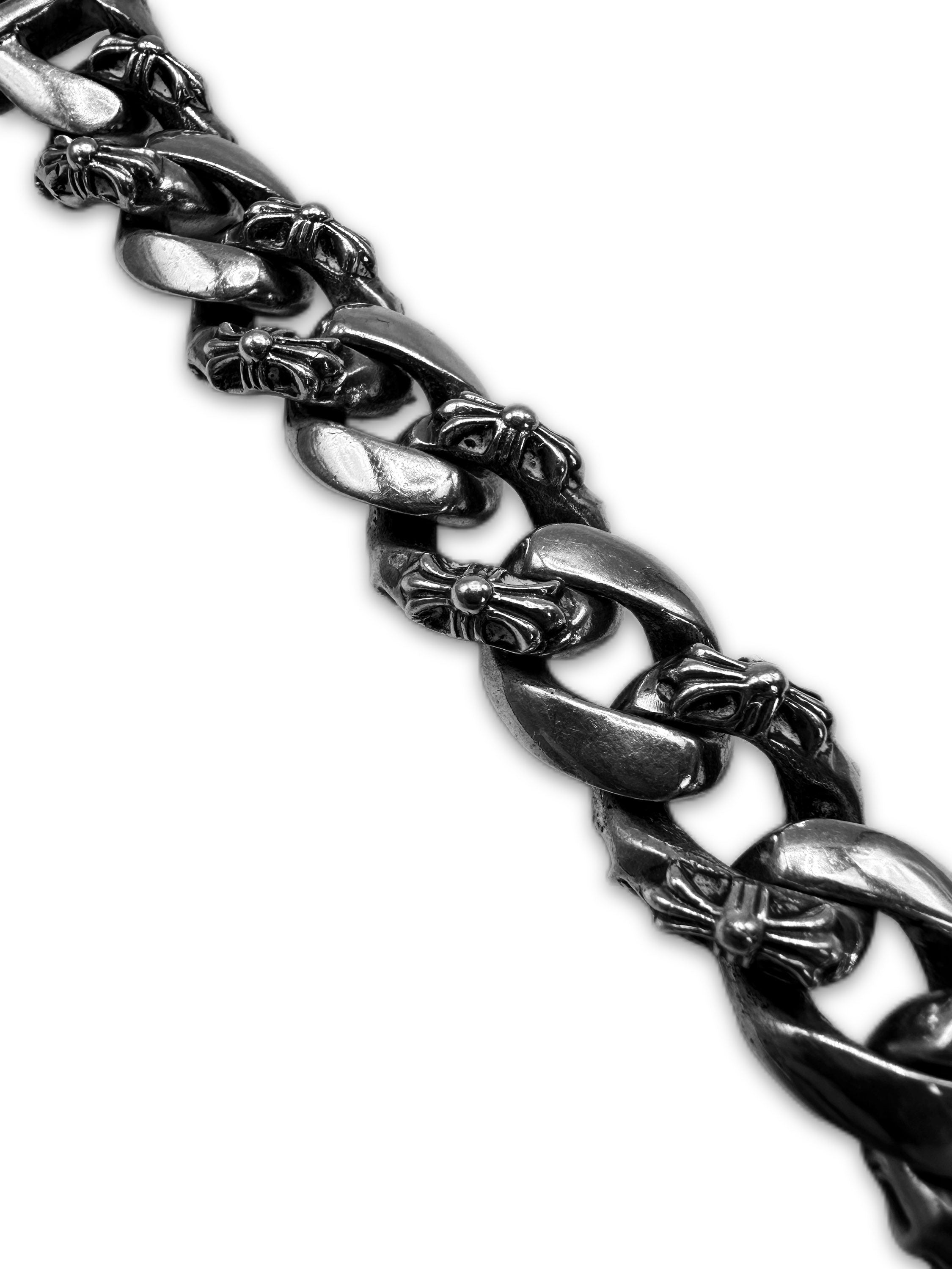 Chrome Hearts ID .925 Silver Xtra Fancy Cuban Link Bracelet