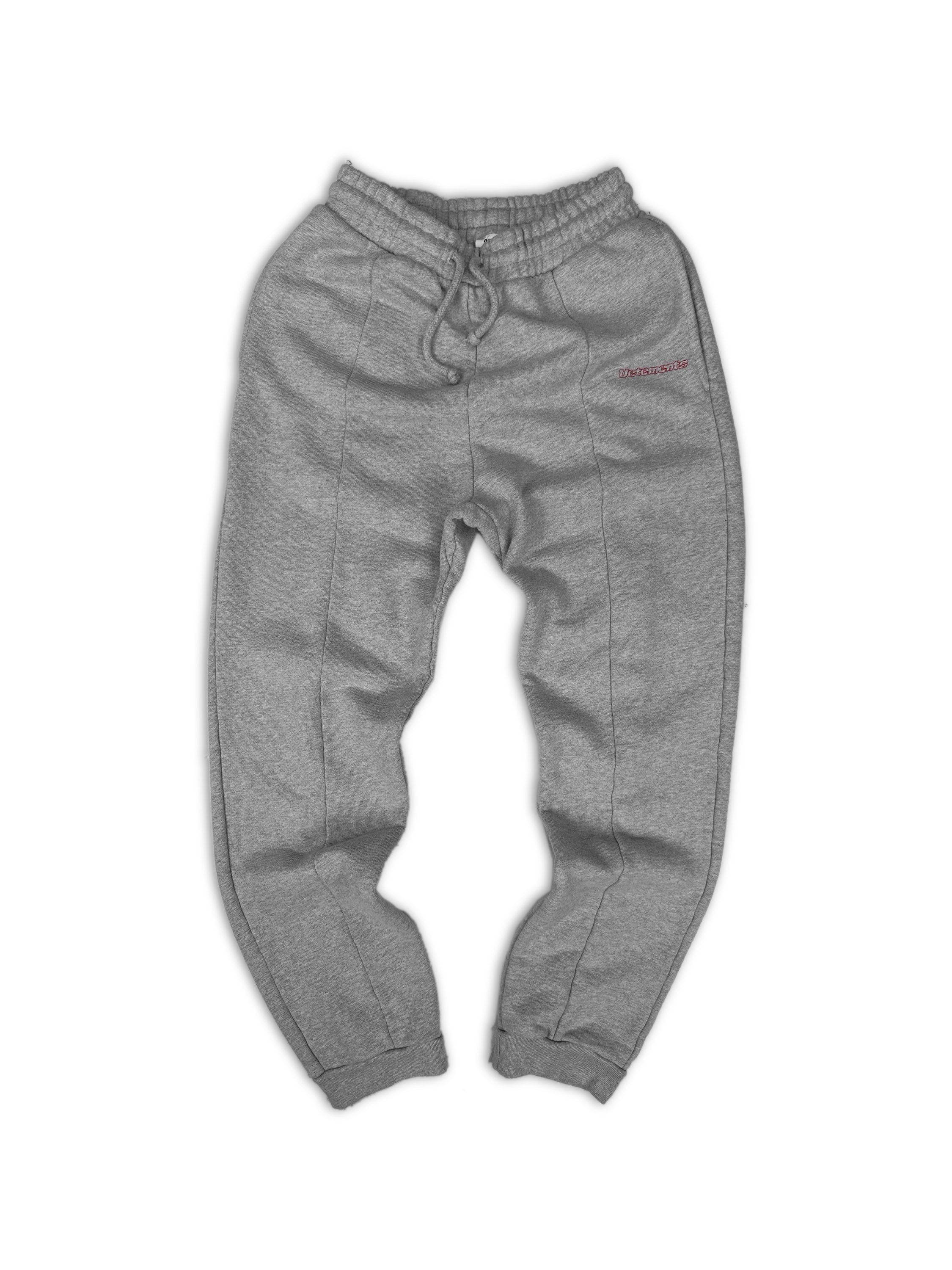 AW17 Vetements ‘Stencil Logo’ Heather Grey Elasticated Sweat Pants