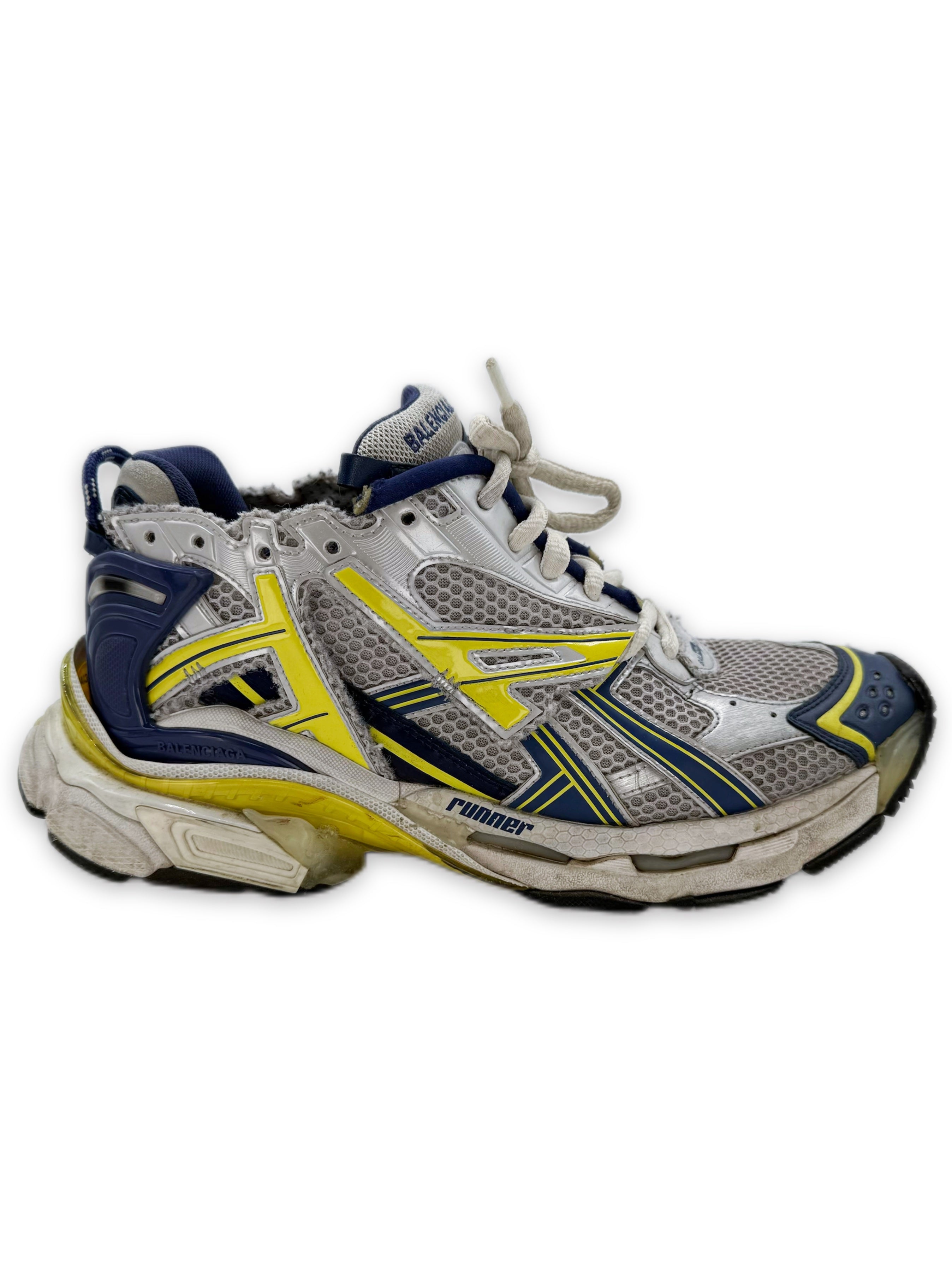 Balenciaga Mesh Runner Blue / Yellow Low-top Sneakers