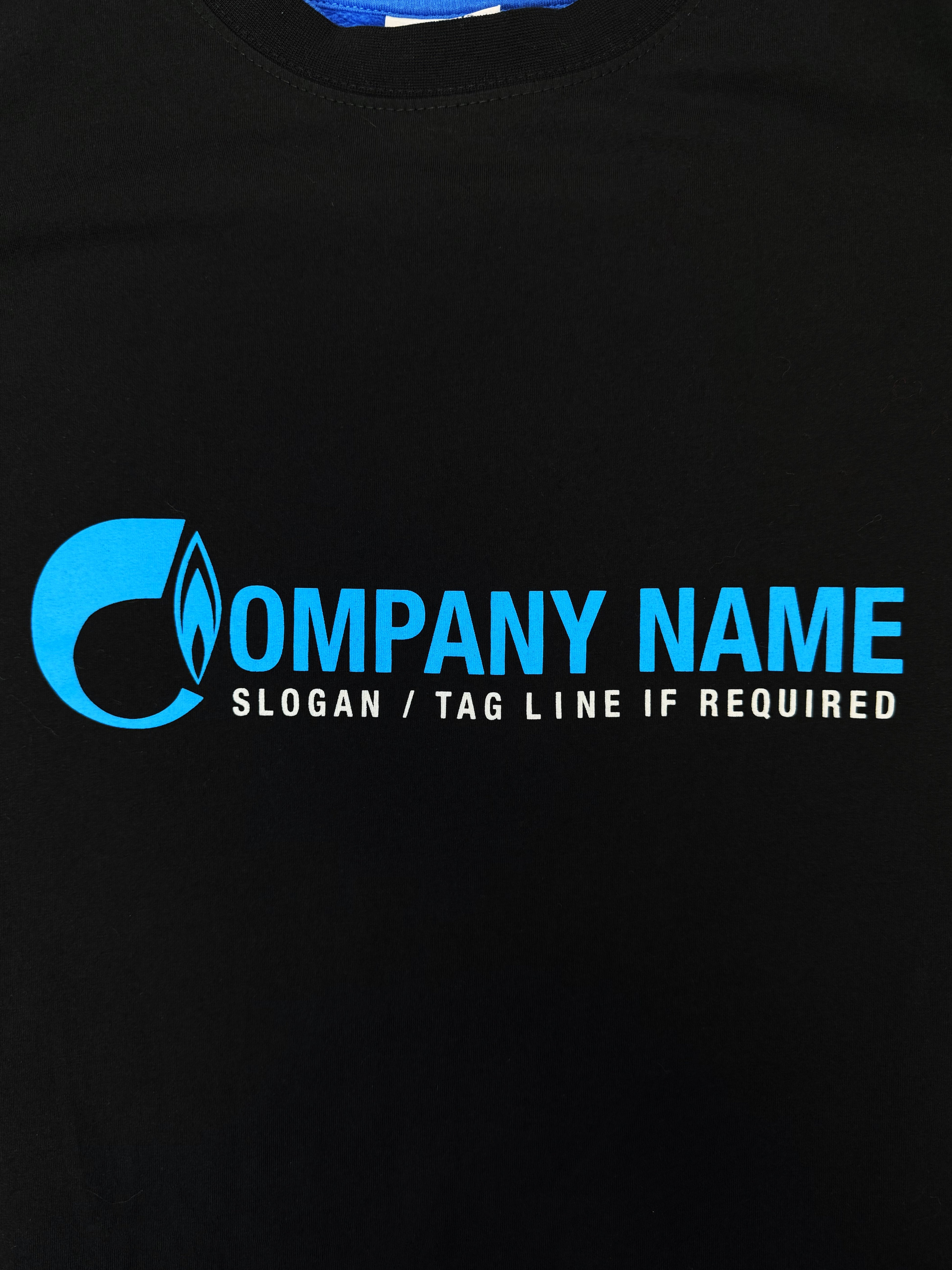 SS19 Vetements ‘Company Name’ Black / Blue Layered Crewneck