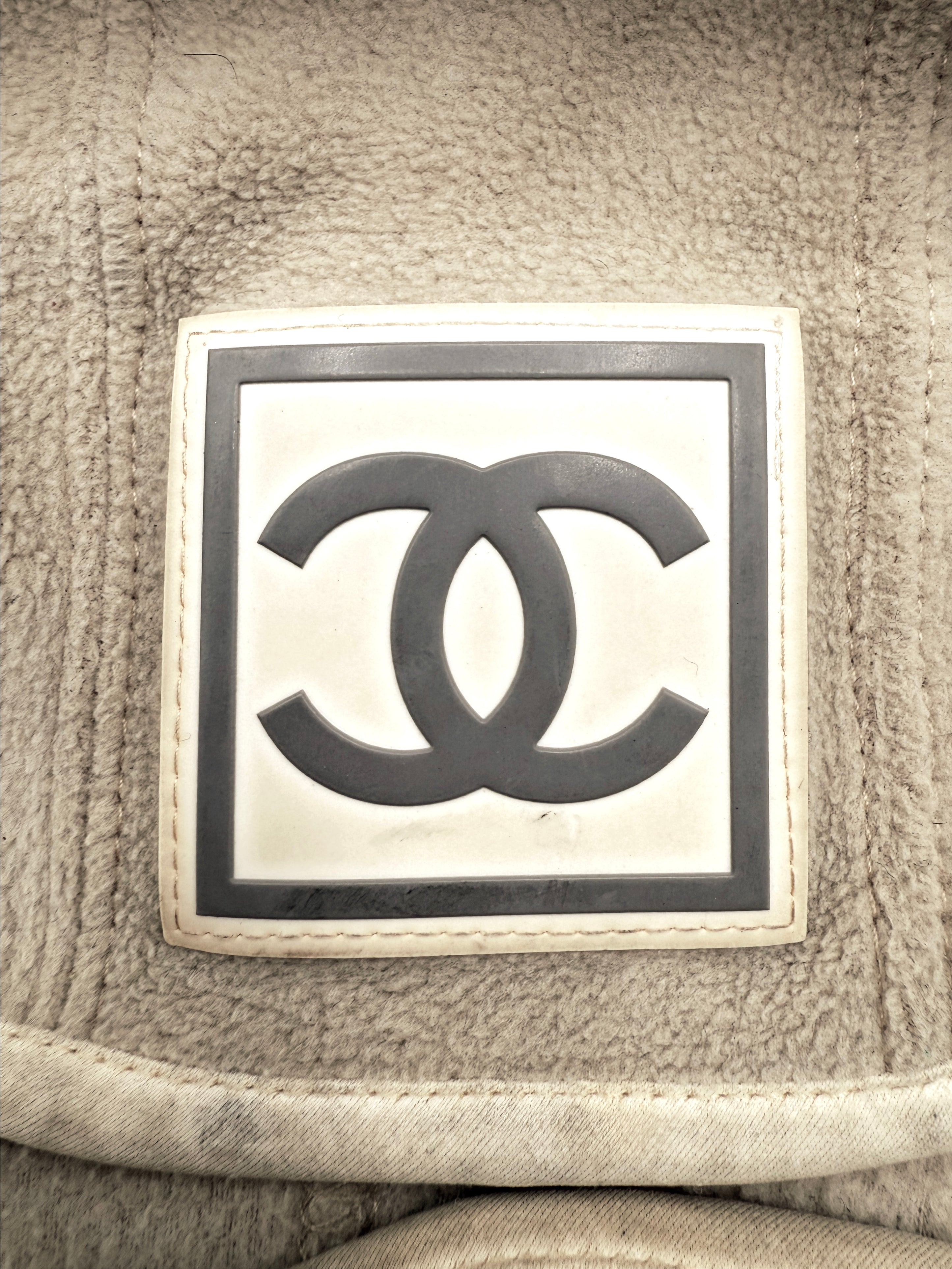 AW01 Chanel Sport CC Logo Beige Fleece Balaclava Ski Mask