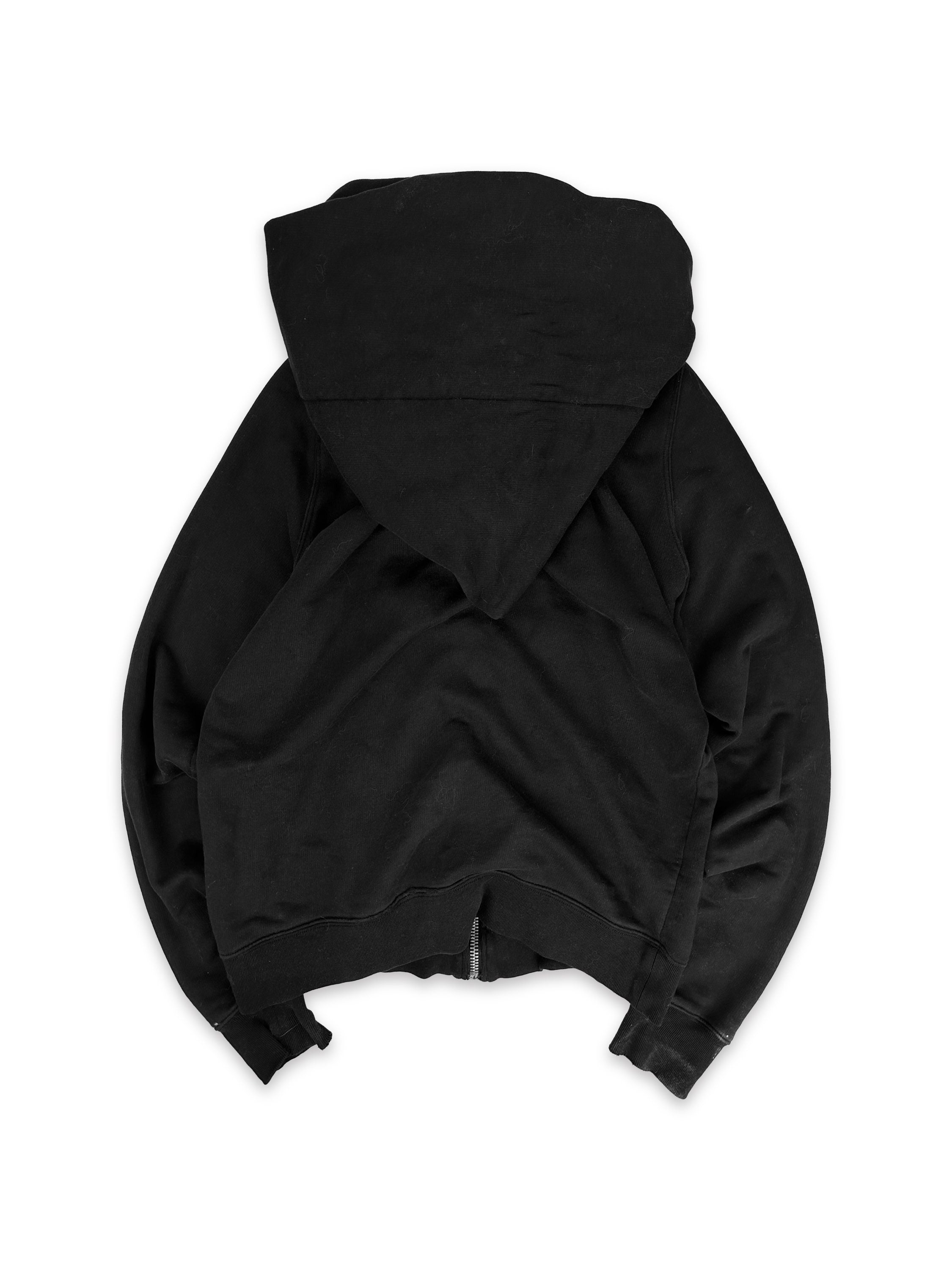 FW15 Rick Owens Asymmetric ‘Mountain’ Full-zip Hoodie