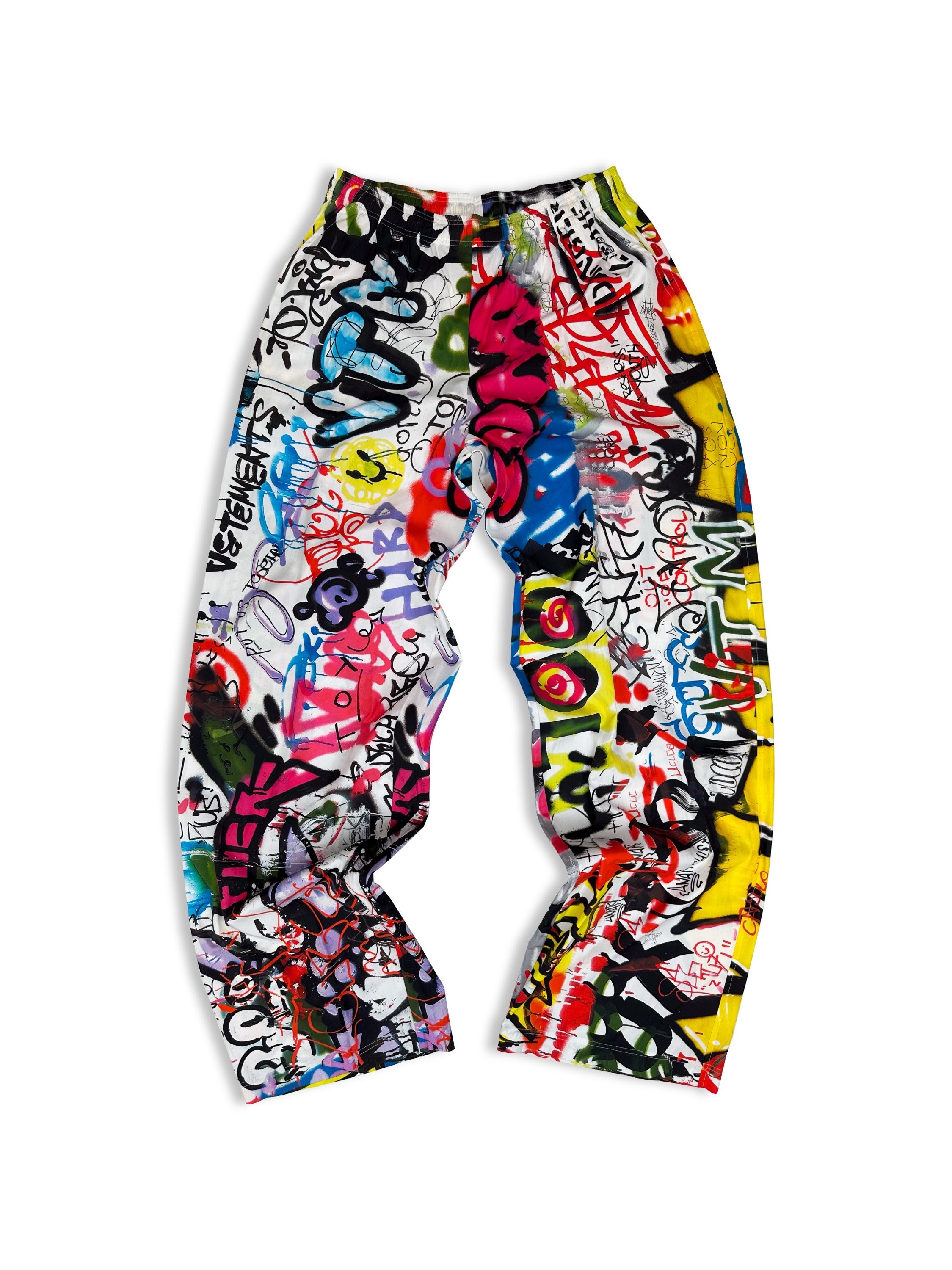 Vêtements ‘Graffiti’ Balloon Cut Graphic Elasticated Pants