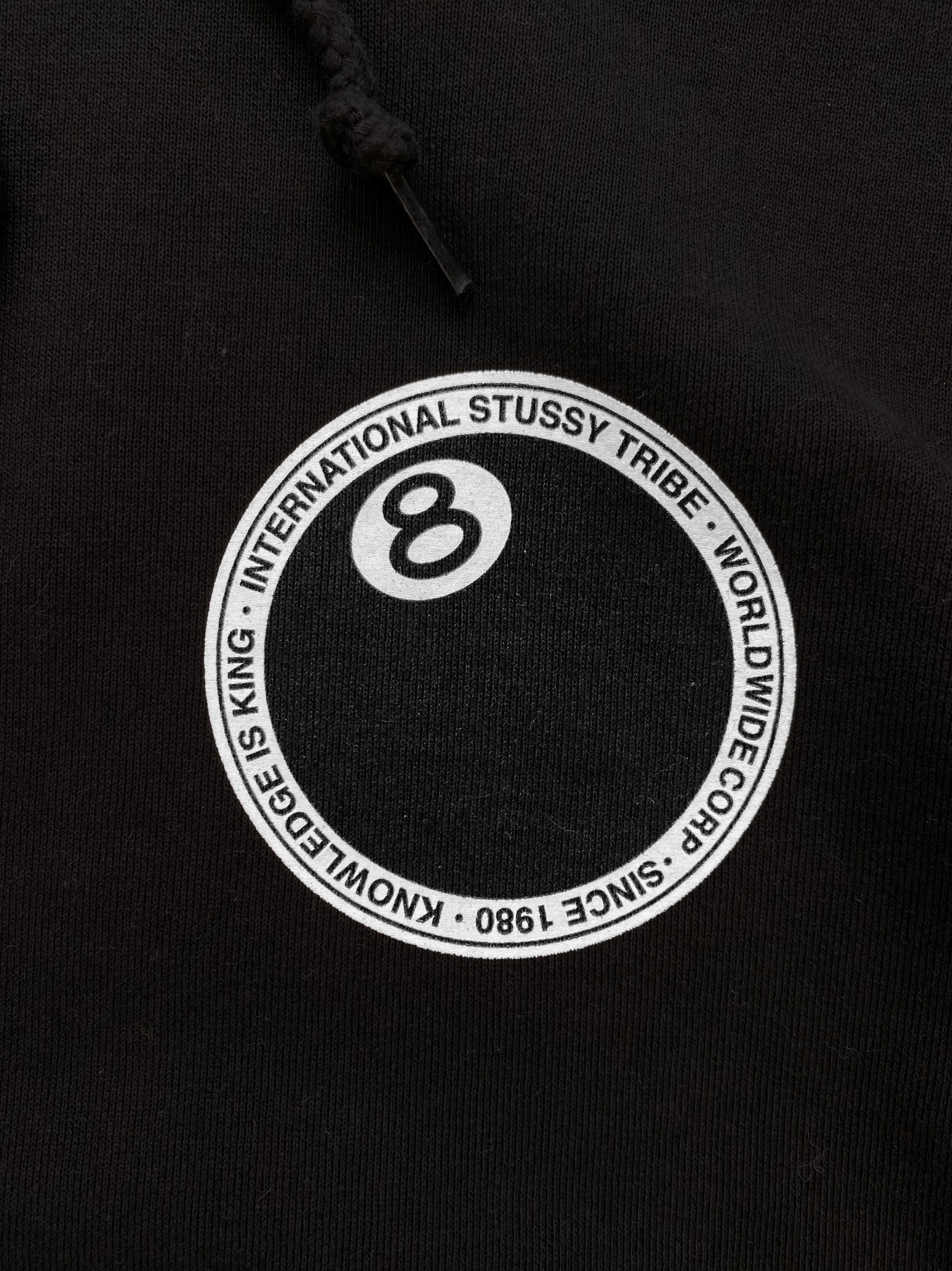 Stüssy 8 Ball Graphic Black Heavy Weight Hoodie