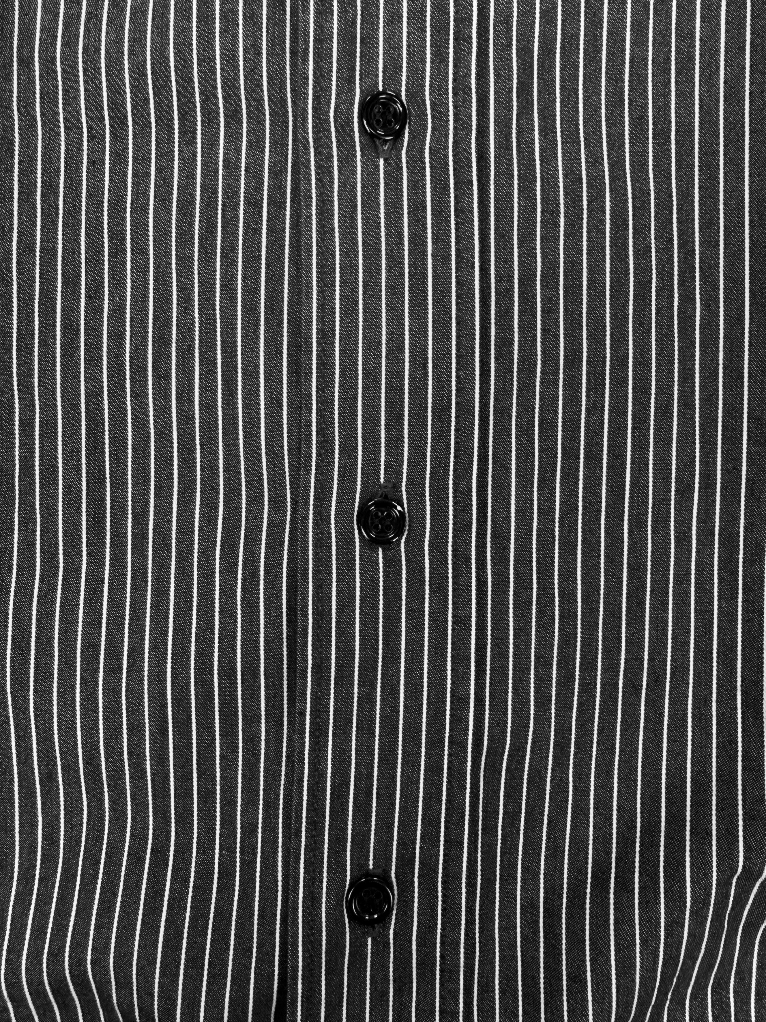 00s Dior Homme Black Pinstripe Button Up Long Sleeve Shirt