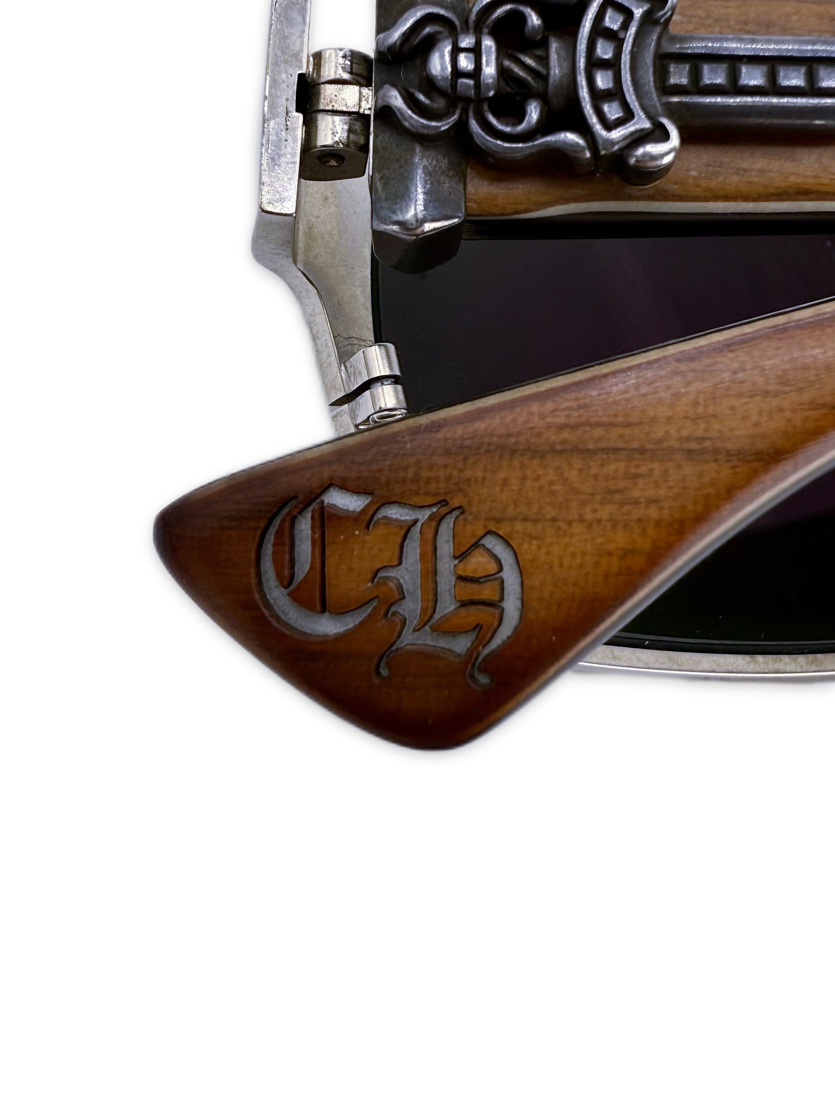 Chrome Hearts ‘Throat Coat’ Wooden Dagger .925 Silver Sunglasses