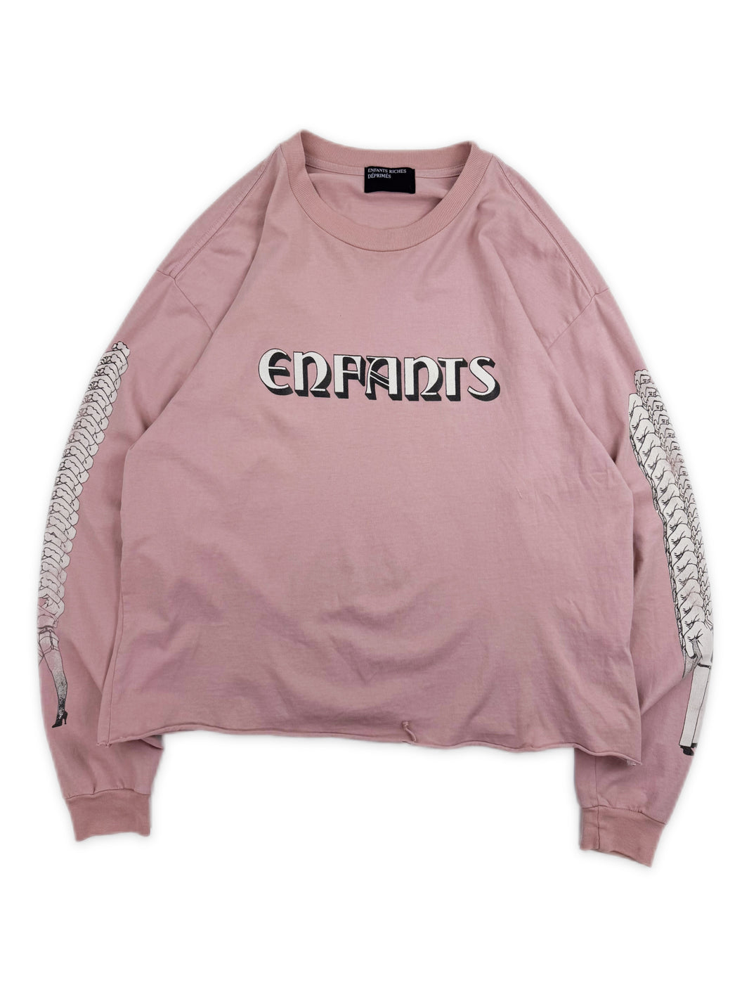 Enfants Riches Deprimes ‘Scan Reject’ Stripper Pink Cropped Long Sleeve Shirt