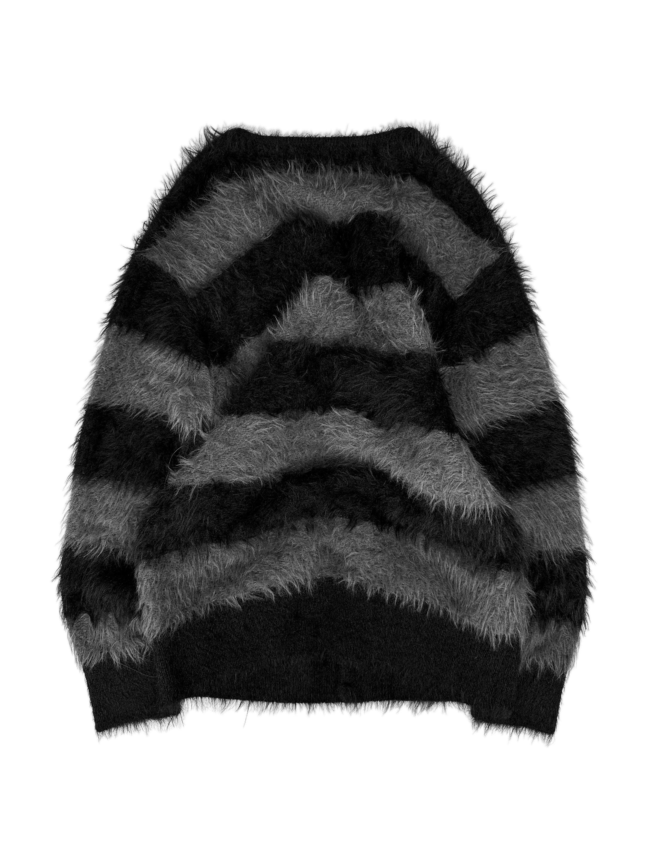 Number (N)ine Striped ‘Shag’ Knitted Cardigan