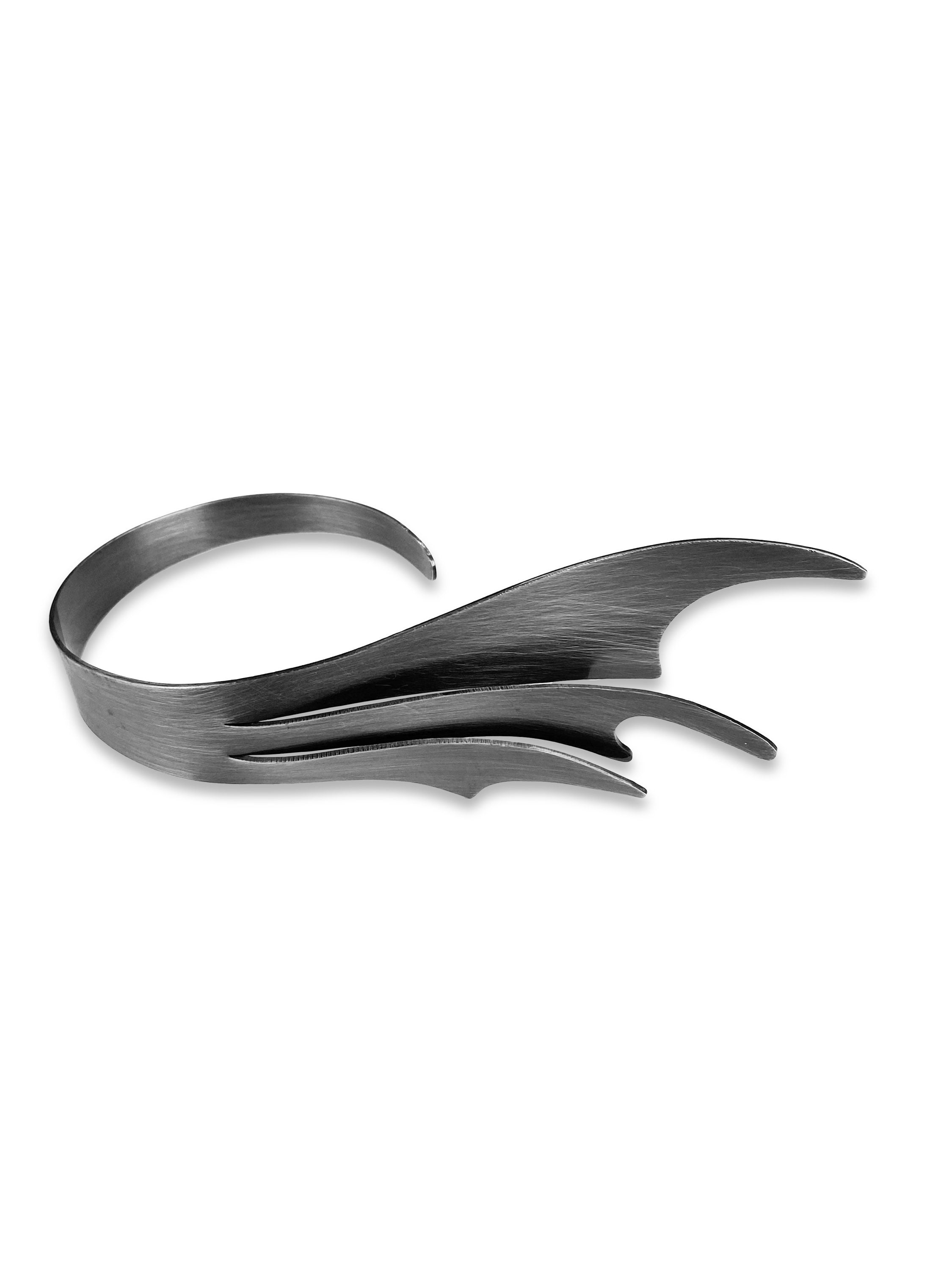 Beauty:Beast ‘Winged’ Steel Multi Layer Cuff Bracelet