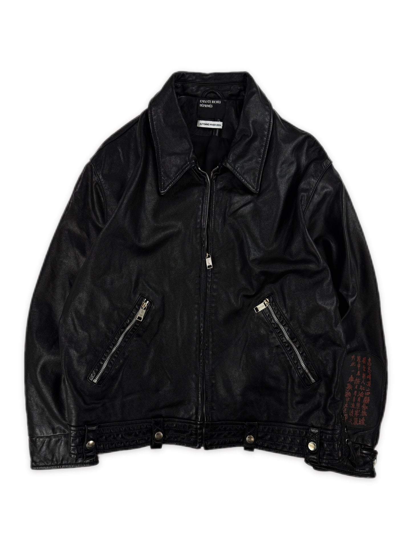 AW24 Enfants Riches Deprimes ‘Midnight Oil’ Black Leather Jacket