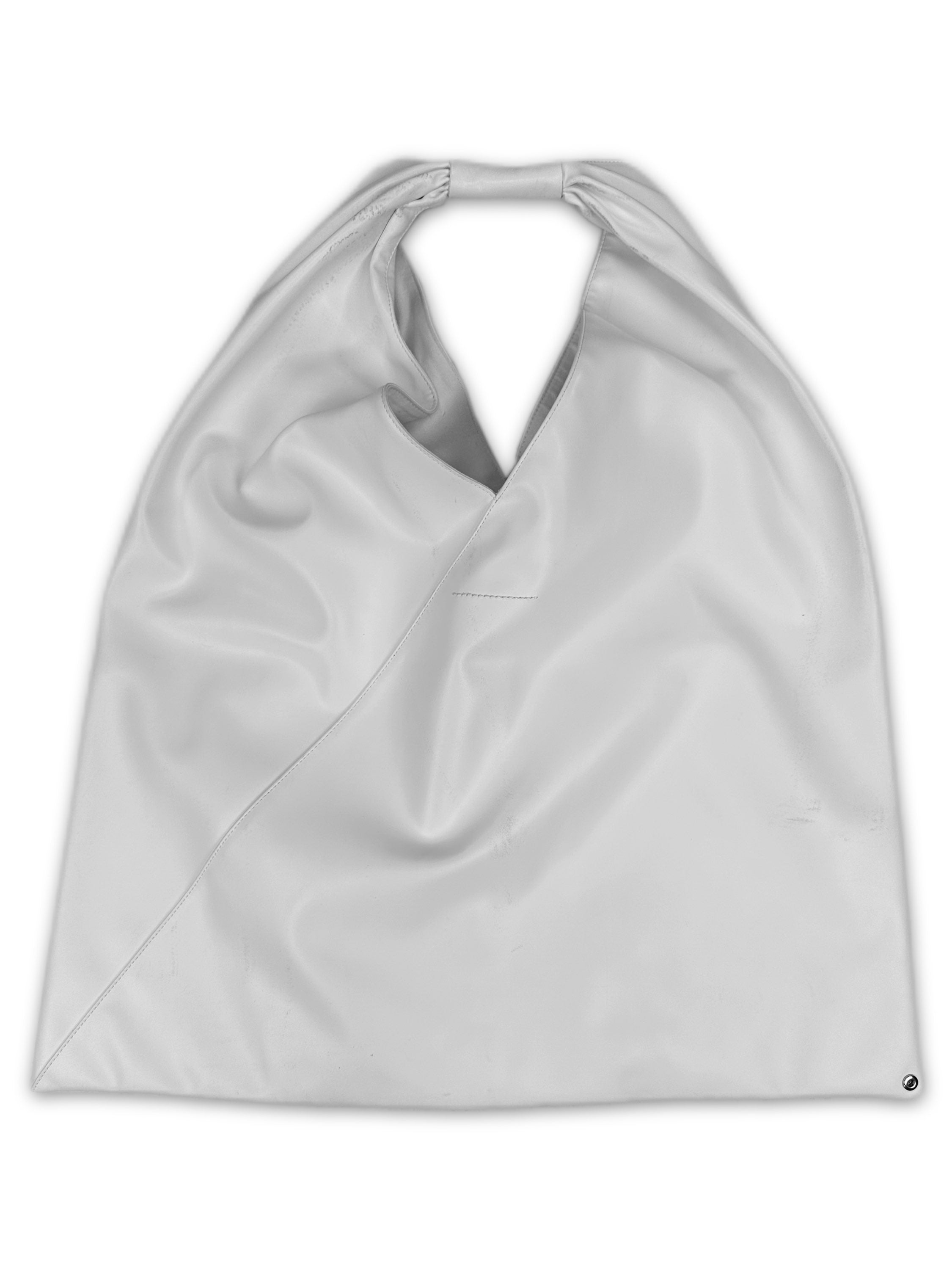 Maison Margiela White Leather Triangle Shoulder Bag