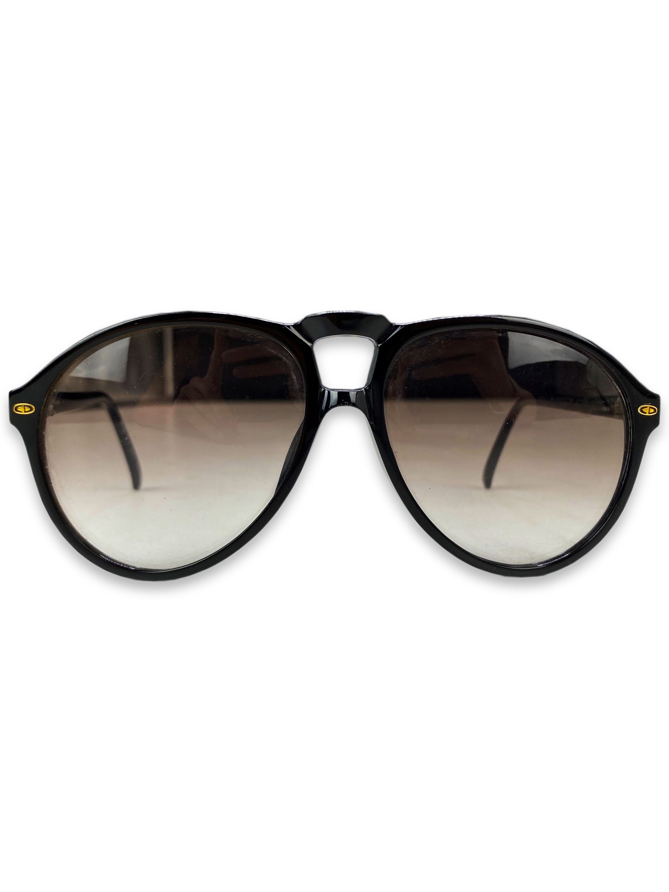 00s Dior Aviator Black Rounded Gradient Tint Sunglasses