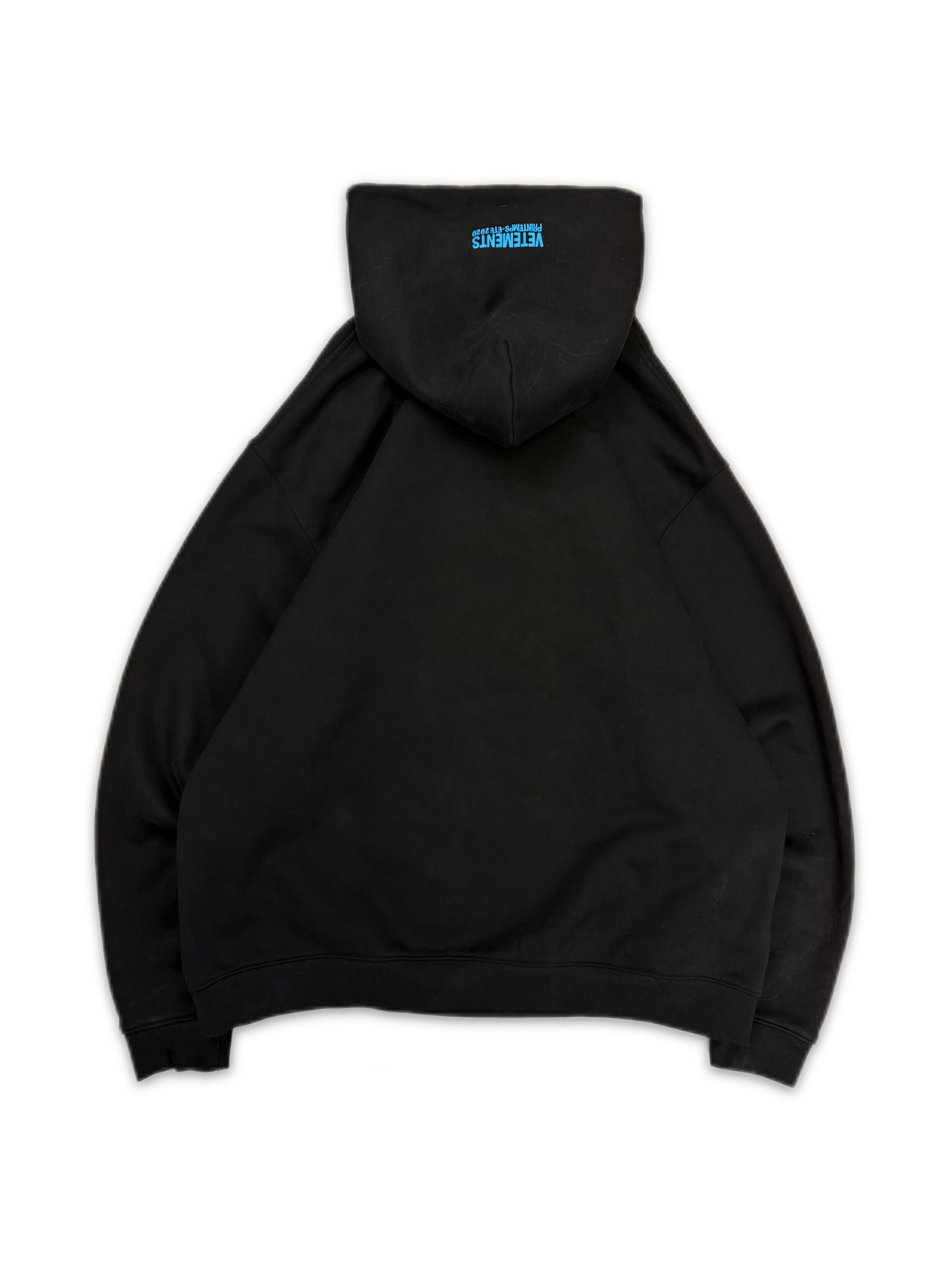 SS20 Vetements ‘Ecstasy’ Logo Black Oversized Graphic Hoodie