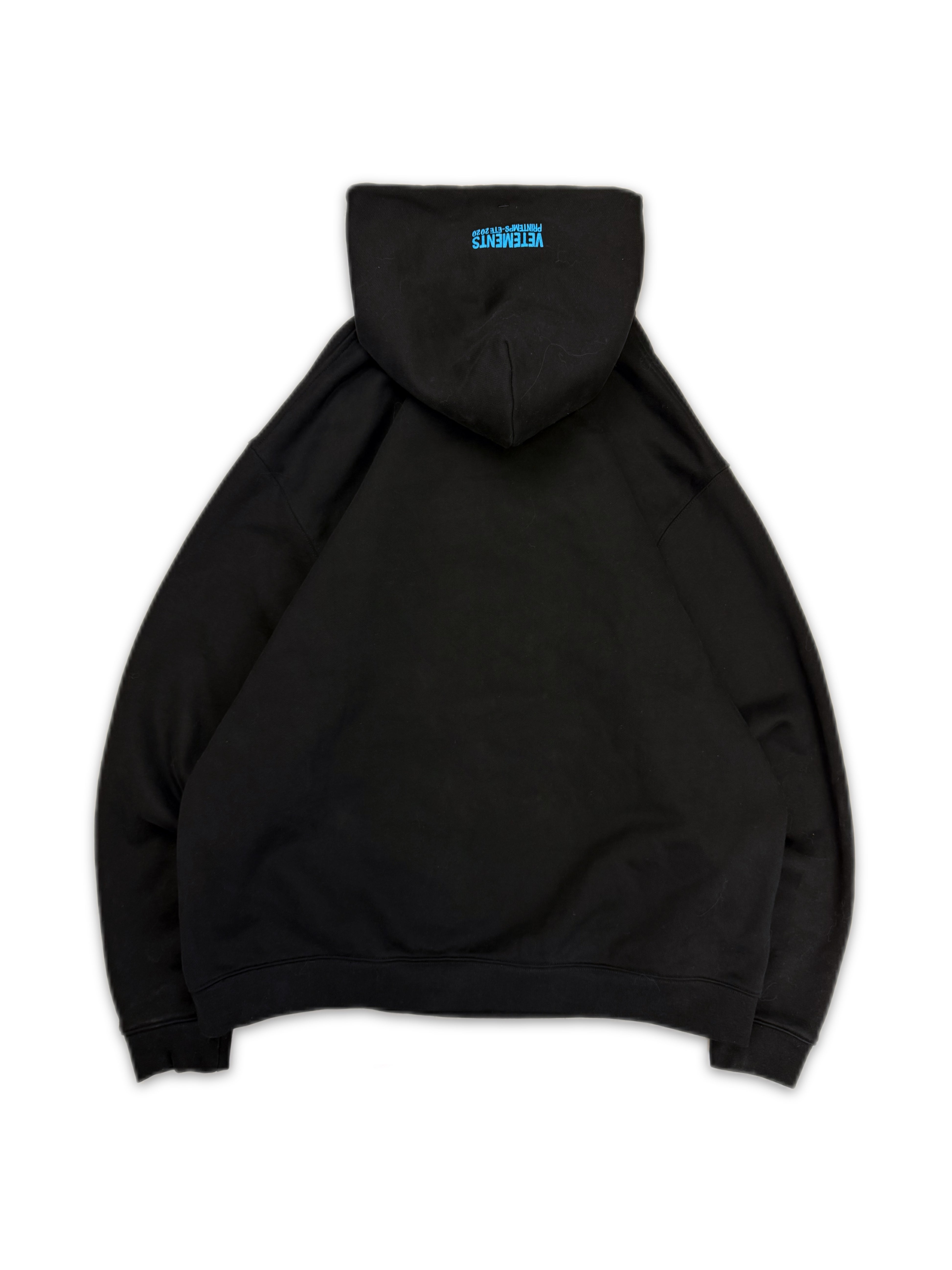 SS20 Vetements ‘Ecstasy’ Logo Black Oversized Graphic Hoodie