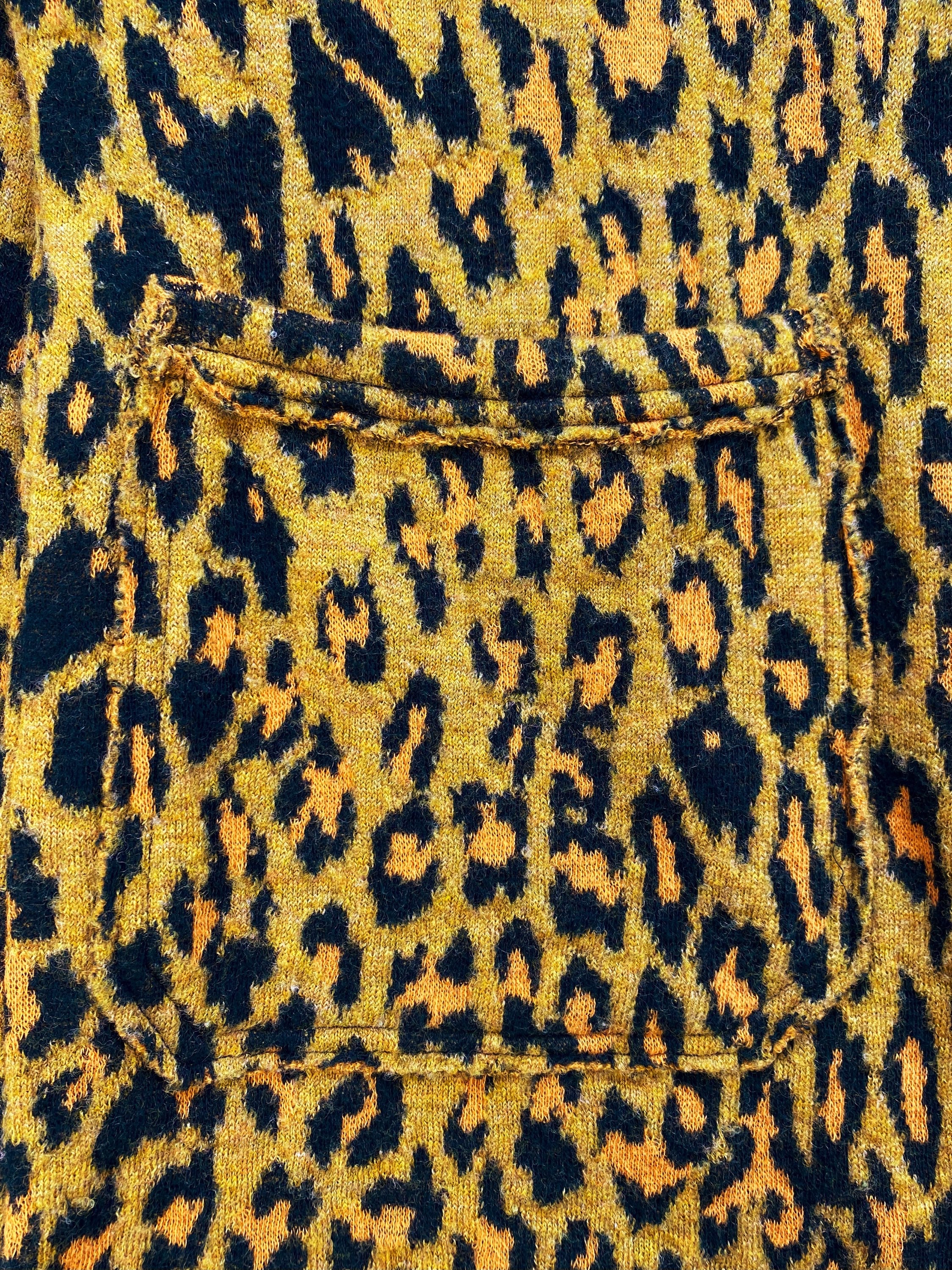 90’s Yohji Yamamoto Homme Cheetah Print Knitted Wool Cardigan