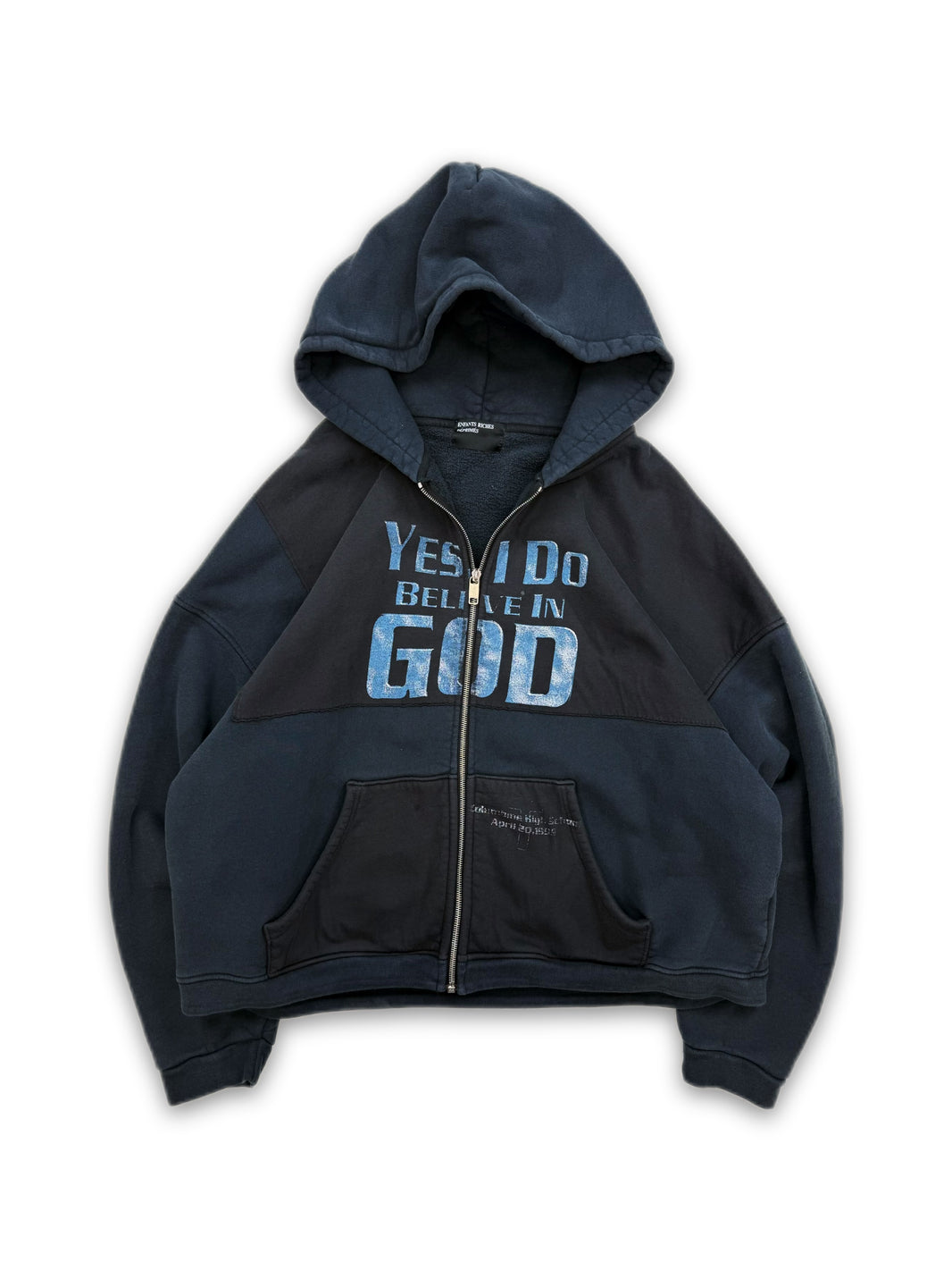 SS24 Enfants Riches Deprimes Believe in God Columbine Zip-up Hoodie