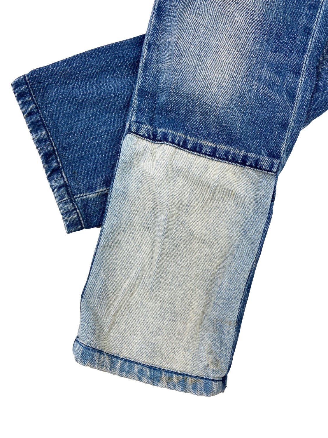 FW16 Margiela Lighter Singe Reconstructed Indigo Wash Denim