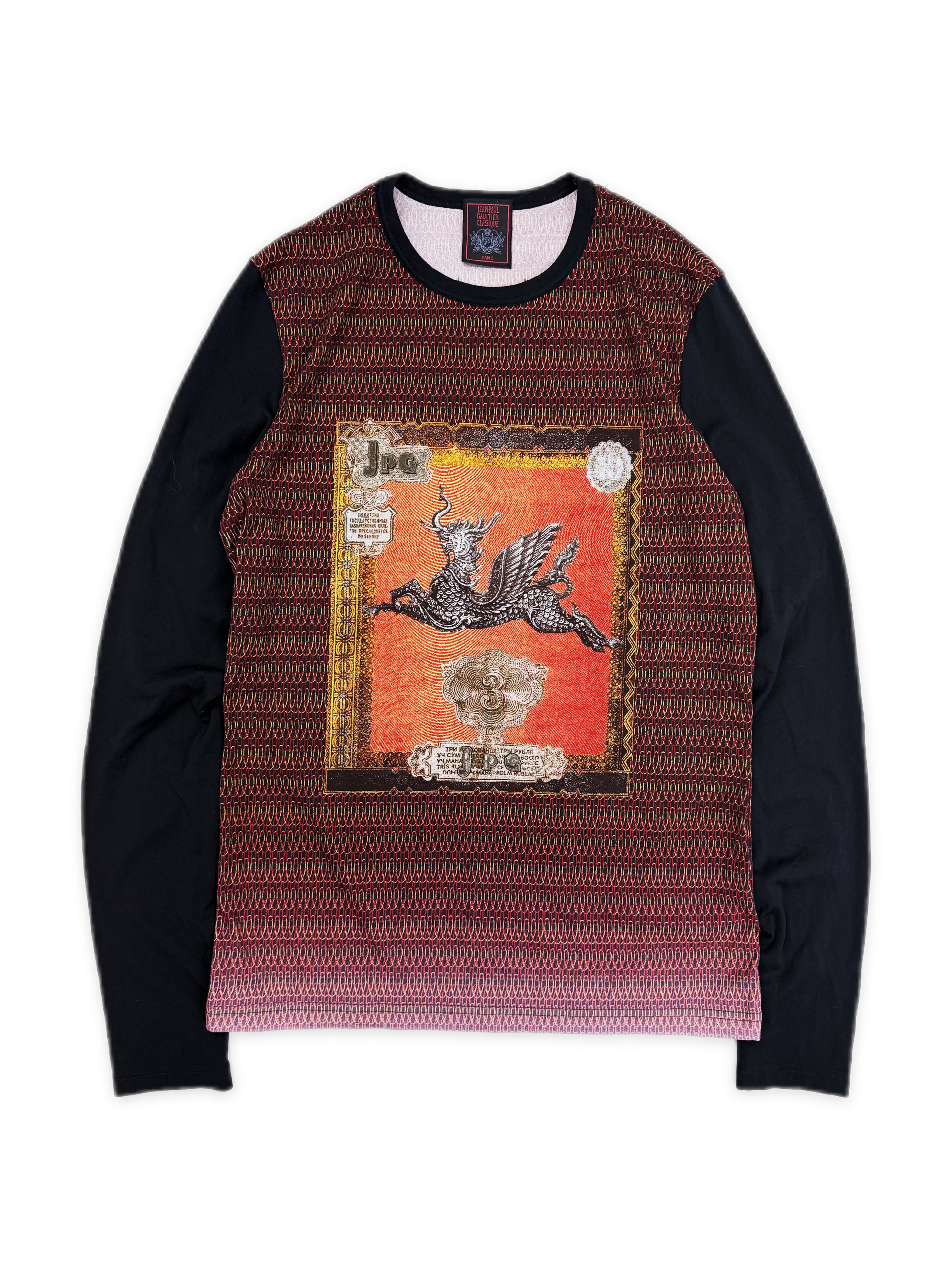 90s Jean Paul Gaultier ‘Griffen’ Box Graphic Long Sleeve