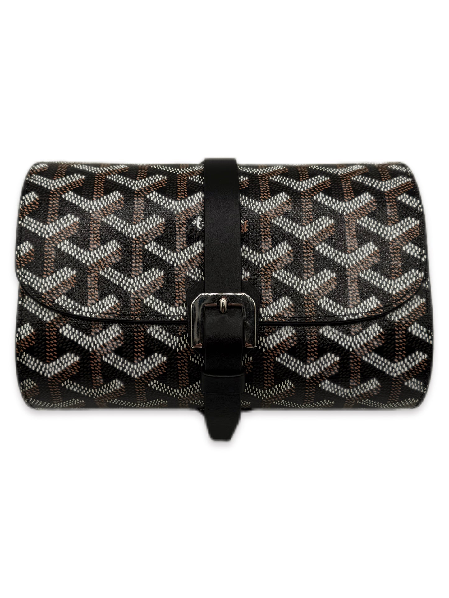 Goyard Black Goyardine Canvas & Clamecy Cowhide Double Watch Case