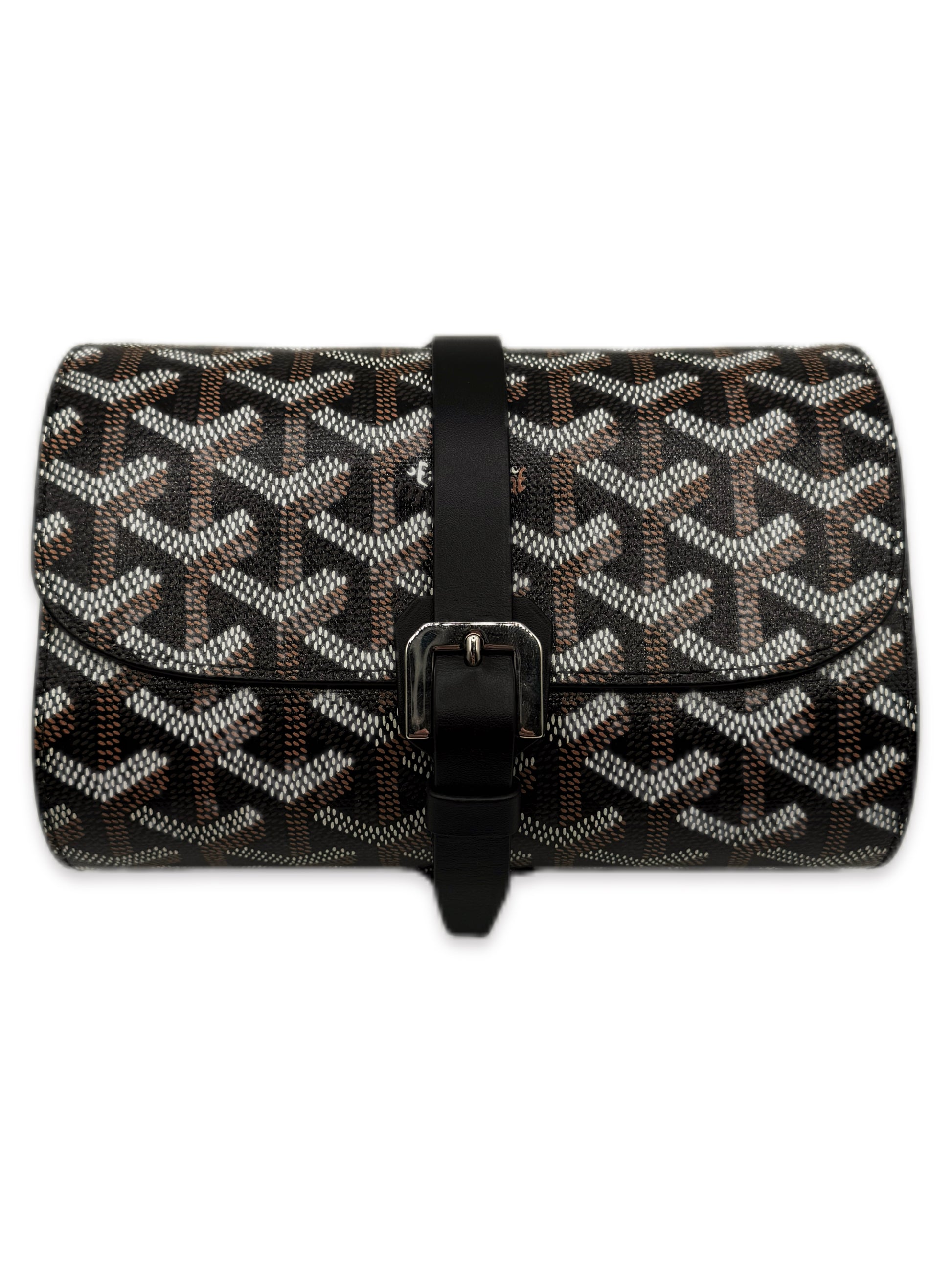 Goyard Black Goyardine Canvas &amp; Clamecy Cowhide Double Watch Case