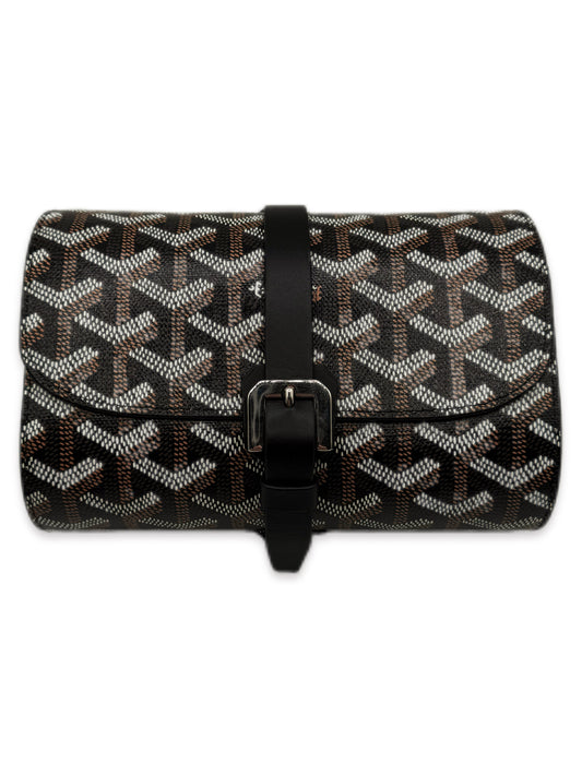 Goyard Black Goyardine Canvas & Clamecy Cowhide Double Watch Case