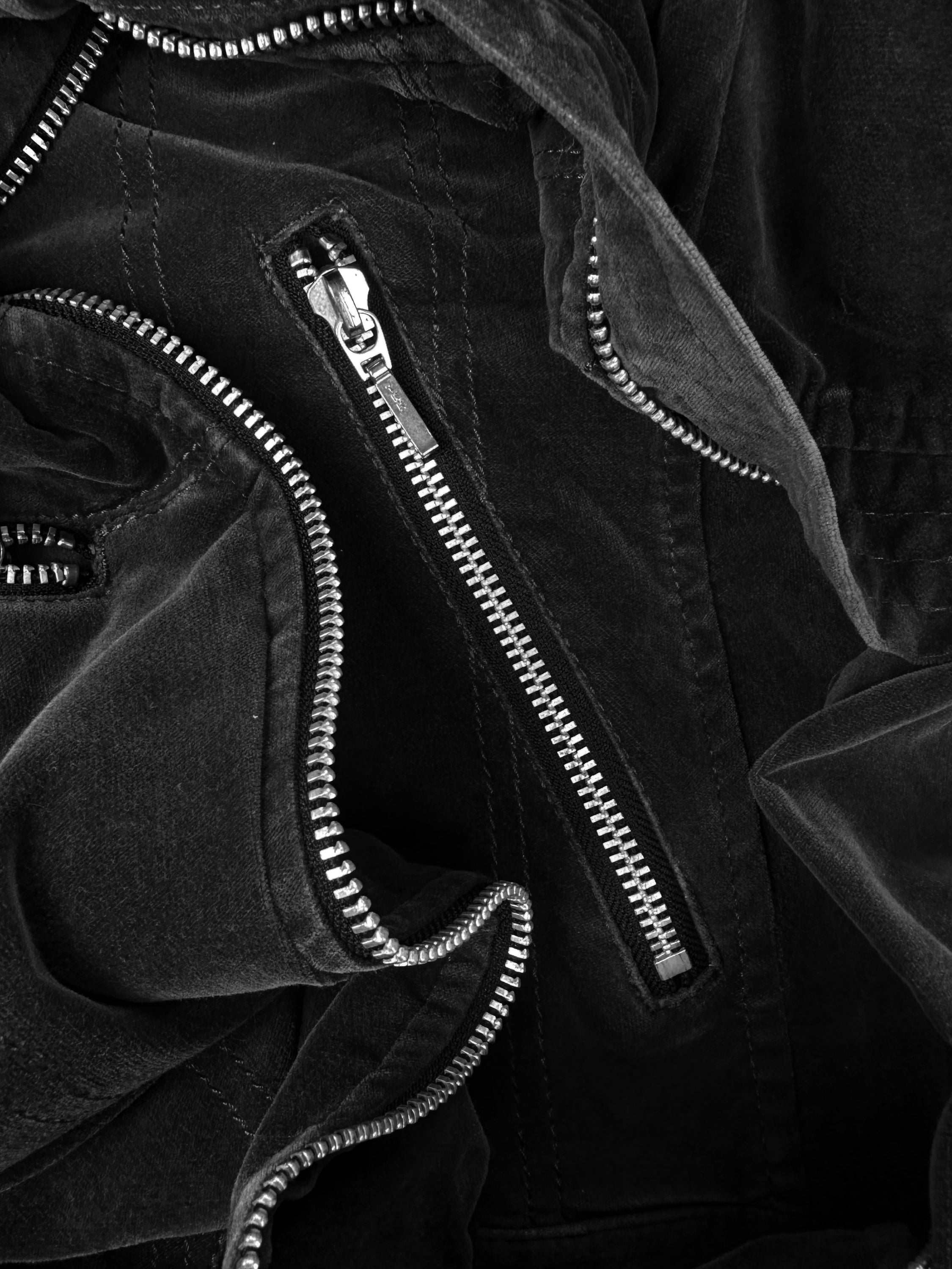 Katharine Hamnett Suede Multi-zip Ash Biker Jacket
