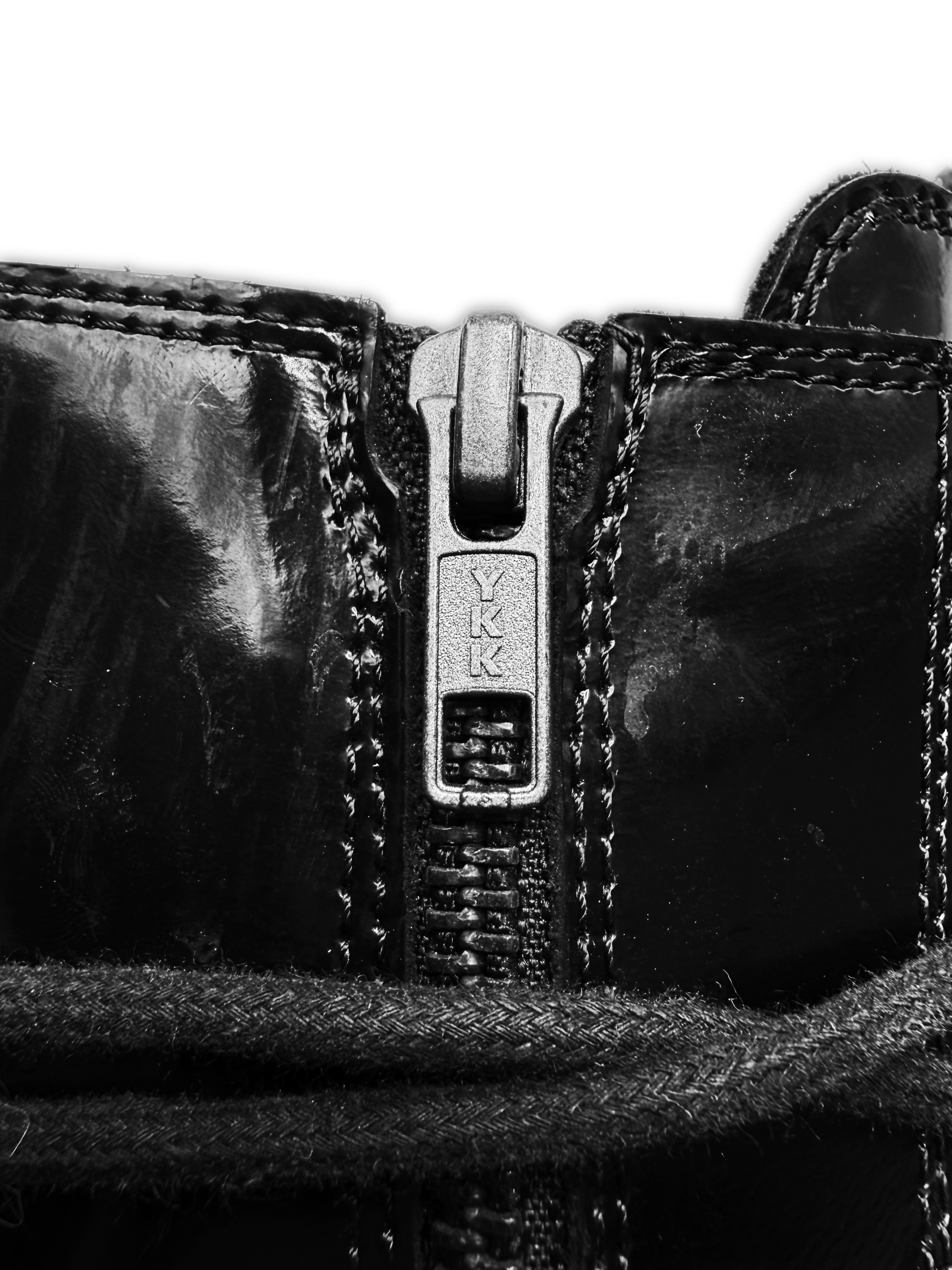 Ann Demeulemeester Patent Leather Hi-top Black Combat Boots