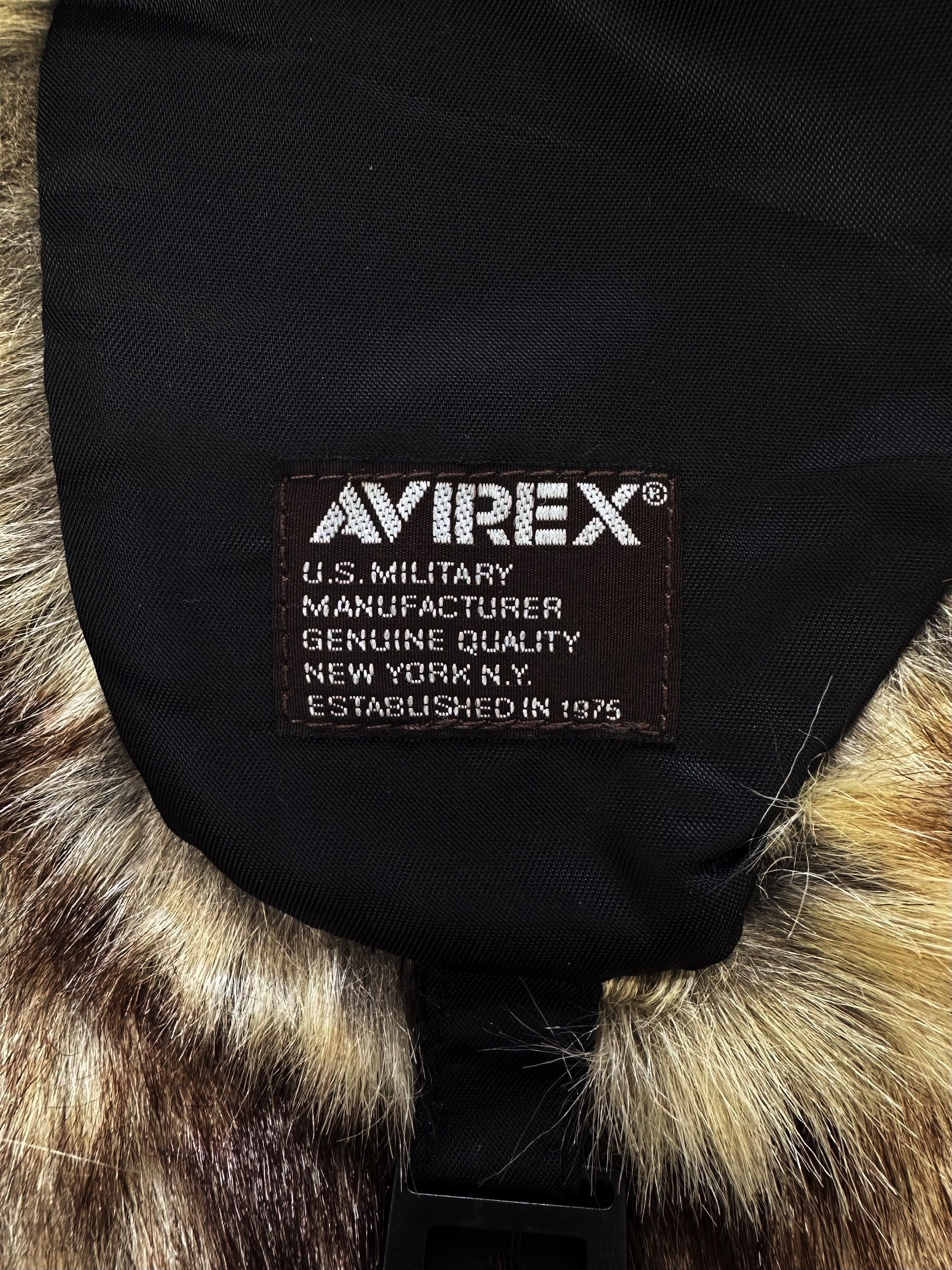 00s Avirex Faux Fur Nylon Patched Urshanka Hat