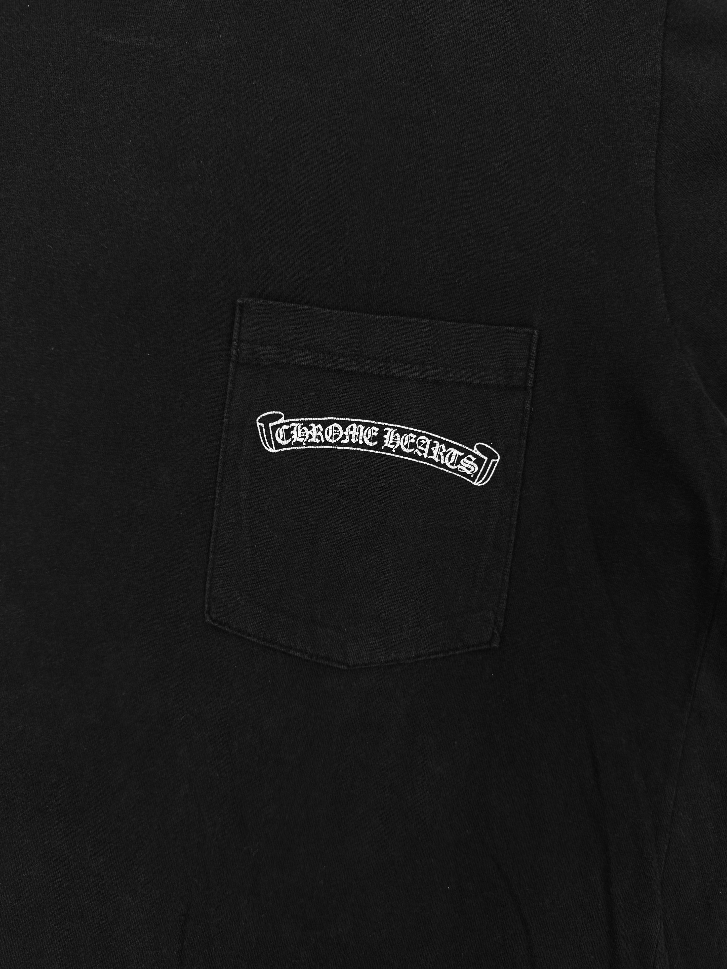 Chrome Hearts Star Scroll Logo Faded Black T-Shirt